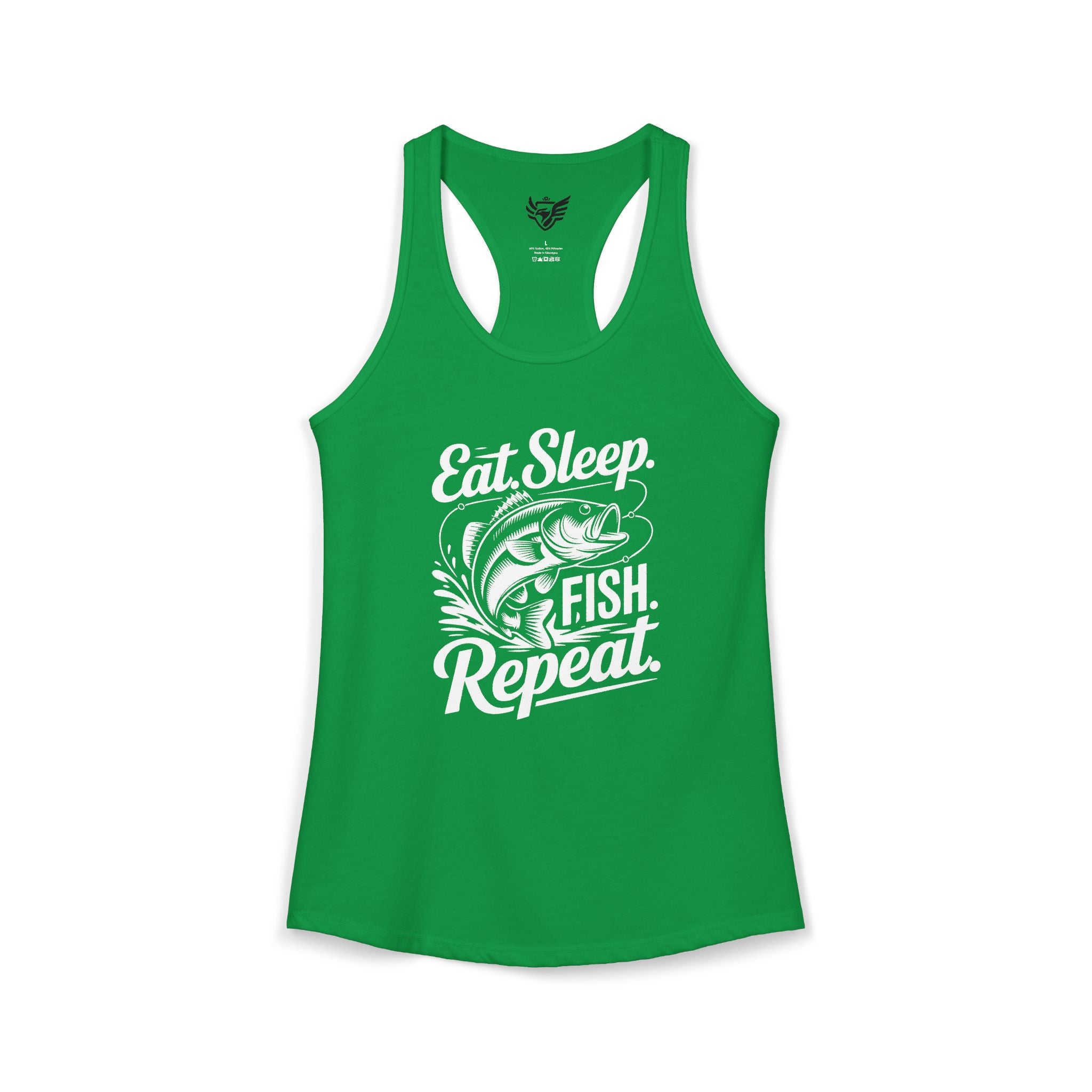Eat Sleep Fish Repeat Ideal Racerback Tank