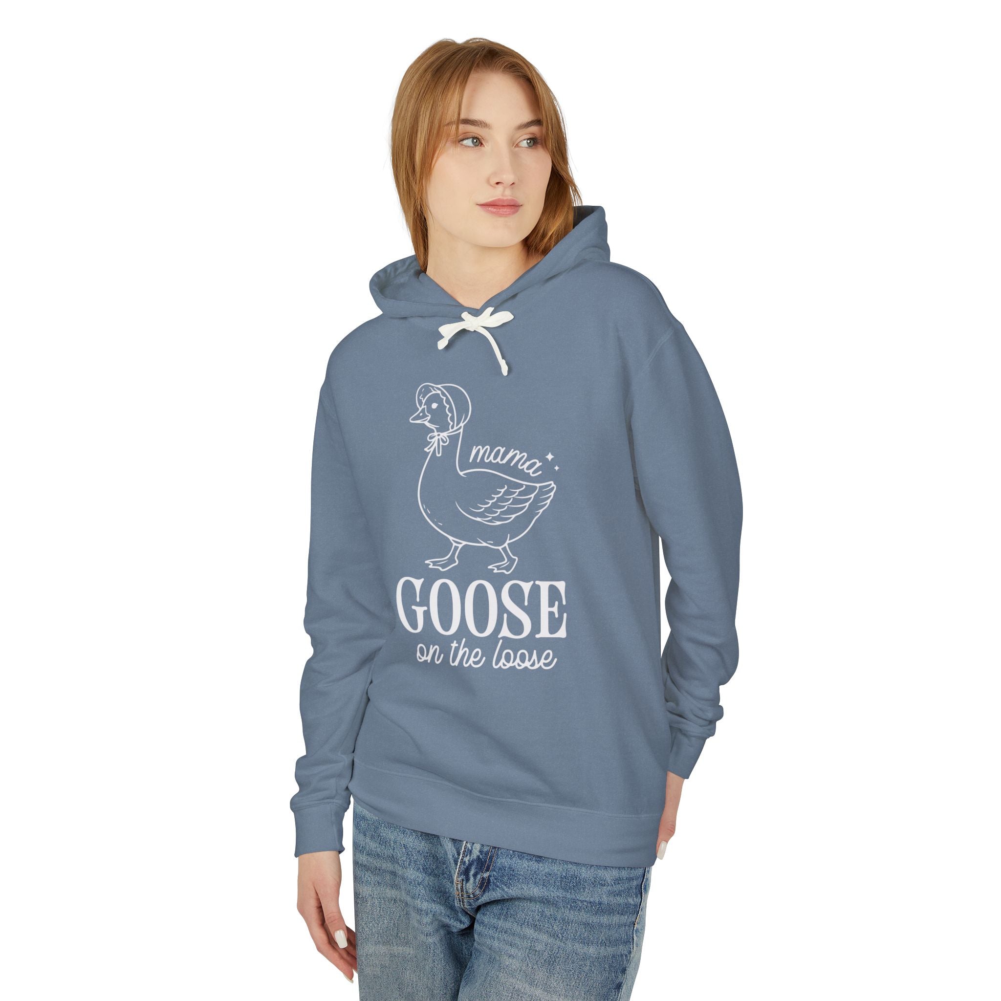 Mama Goose on the Loose Lightweight Hooded Sweatshirt