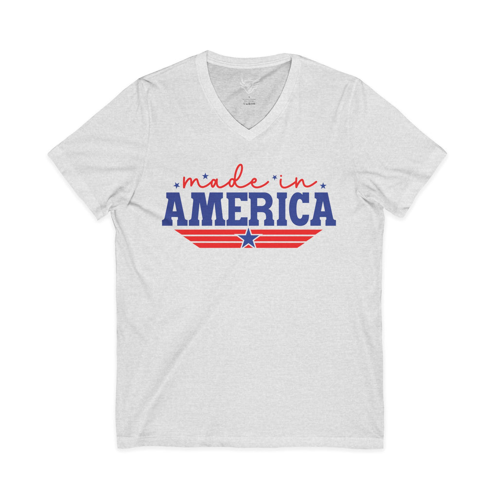 Made In America Jersey Short Sleeve V-Neck Tee