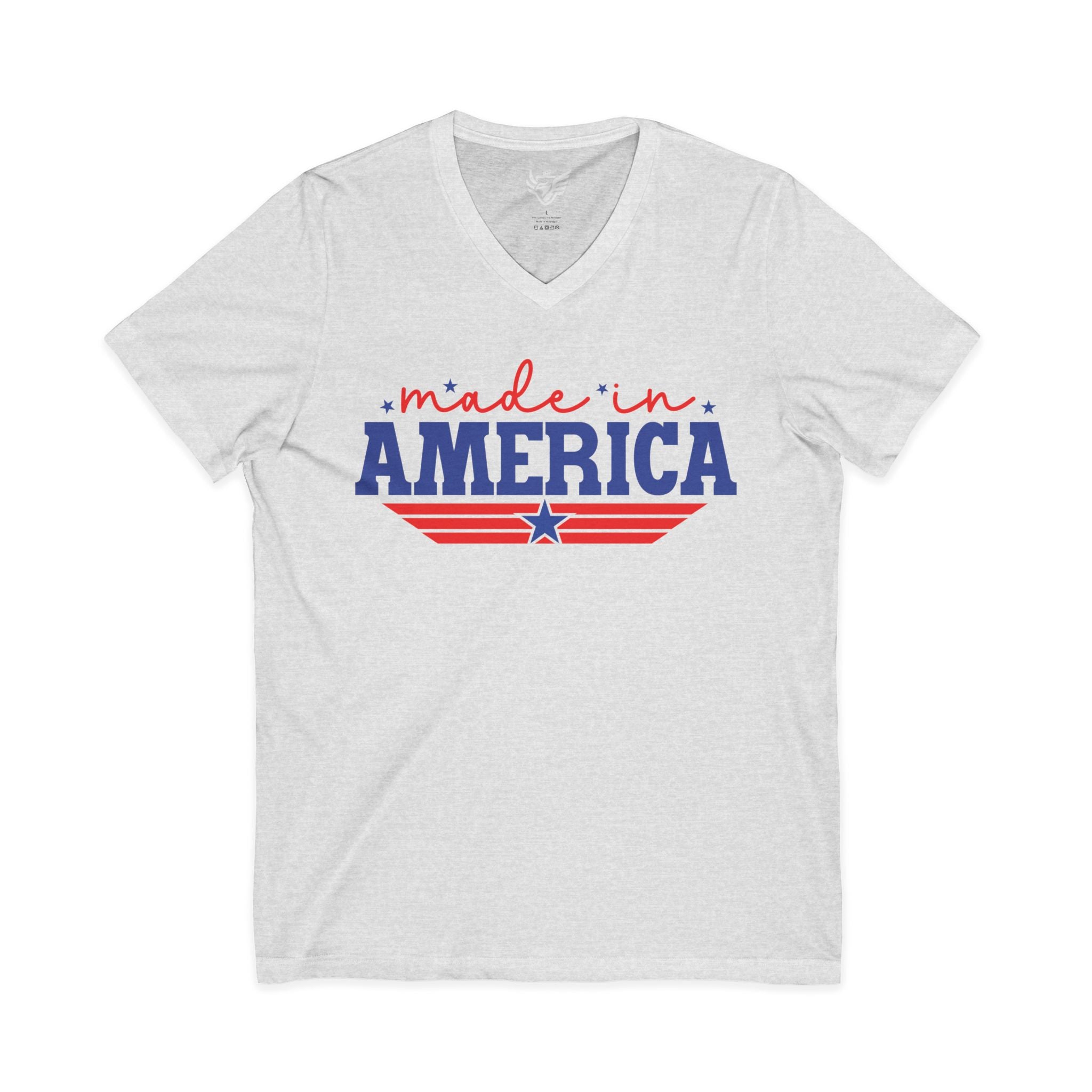 Made In America Jersey Short Sleeve V-Neck Tee