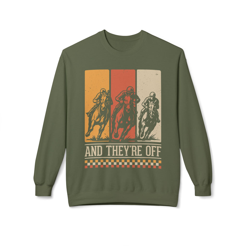 Racing Midweight Softstyle Fleece Crewneck Sweatshirt