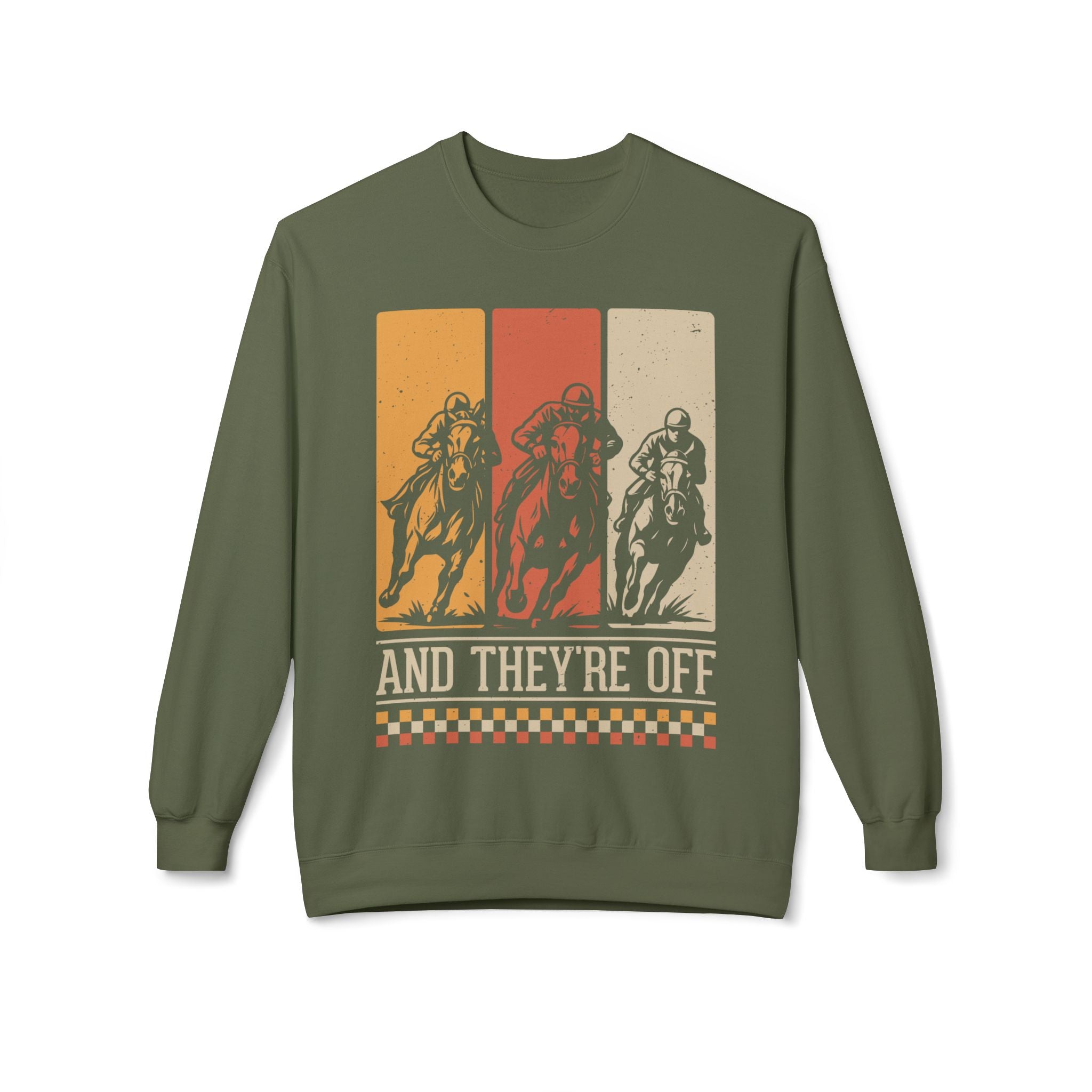 Racing Midweight Softstyle Fleece Crewneck Sweatshirt