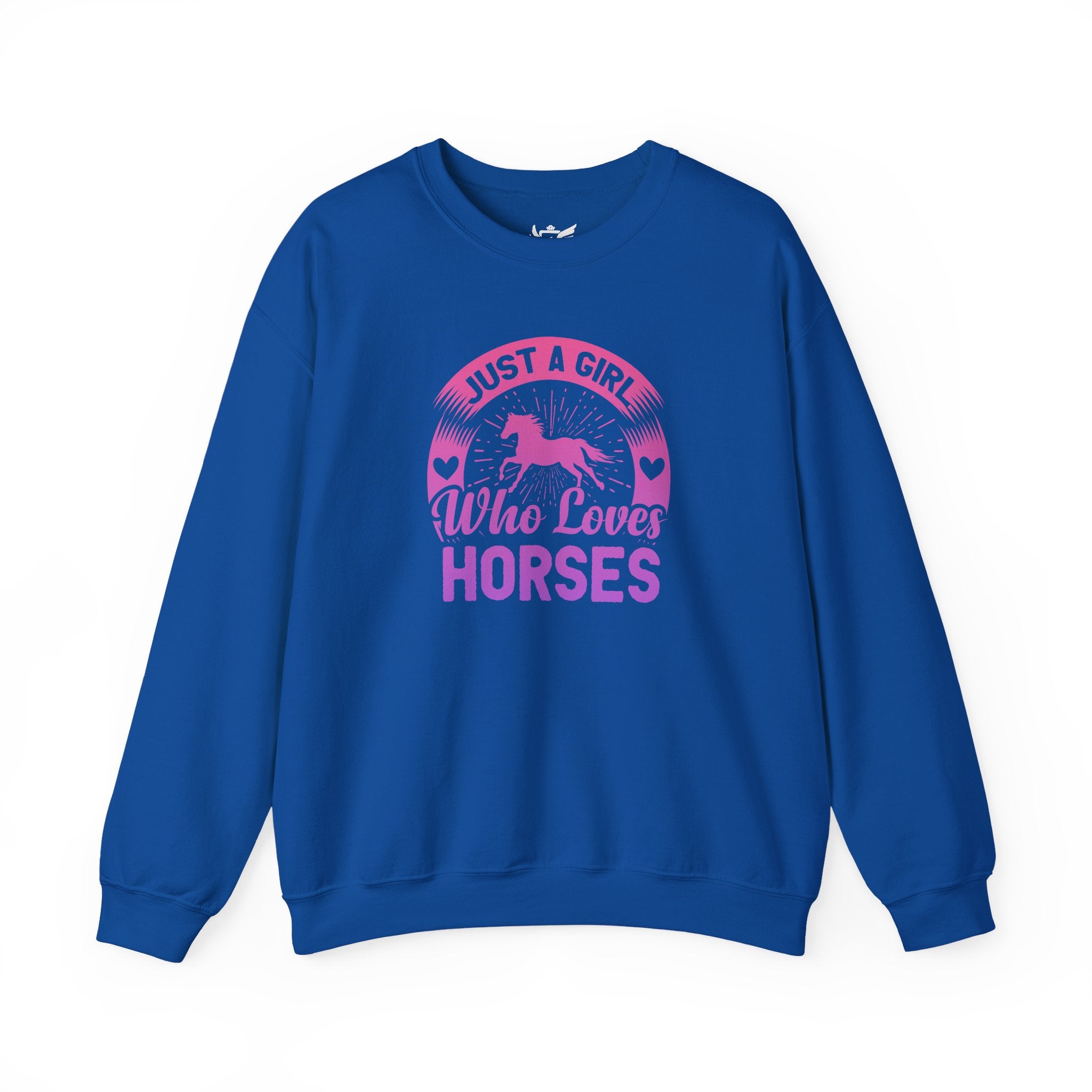Just a Girl Who Loves Horses Heavy Blend™ Crewneck Sweatshirt