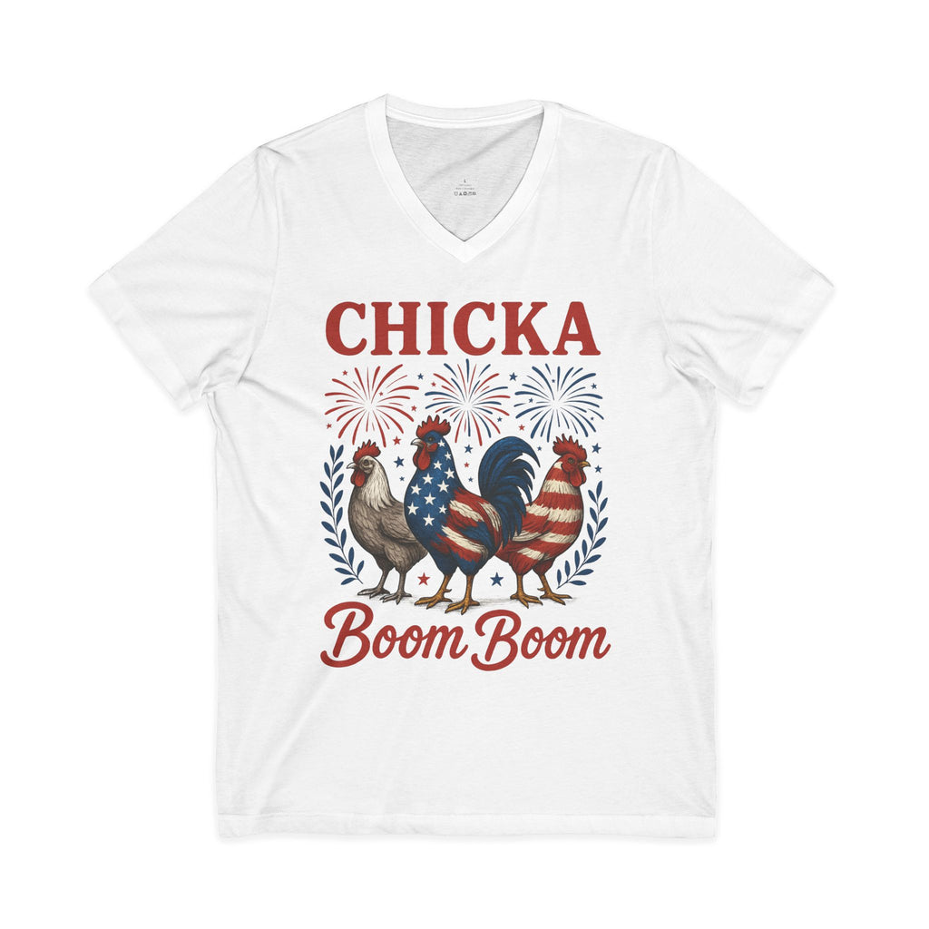 Chicka Boom Boom Jersey Short Sleeve V-Neck Tee
