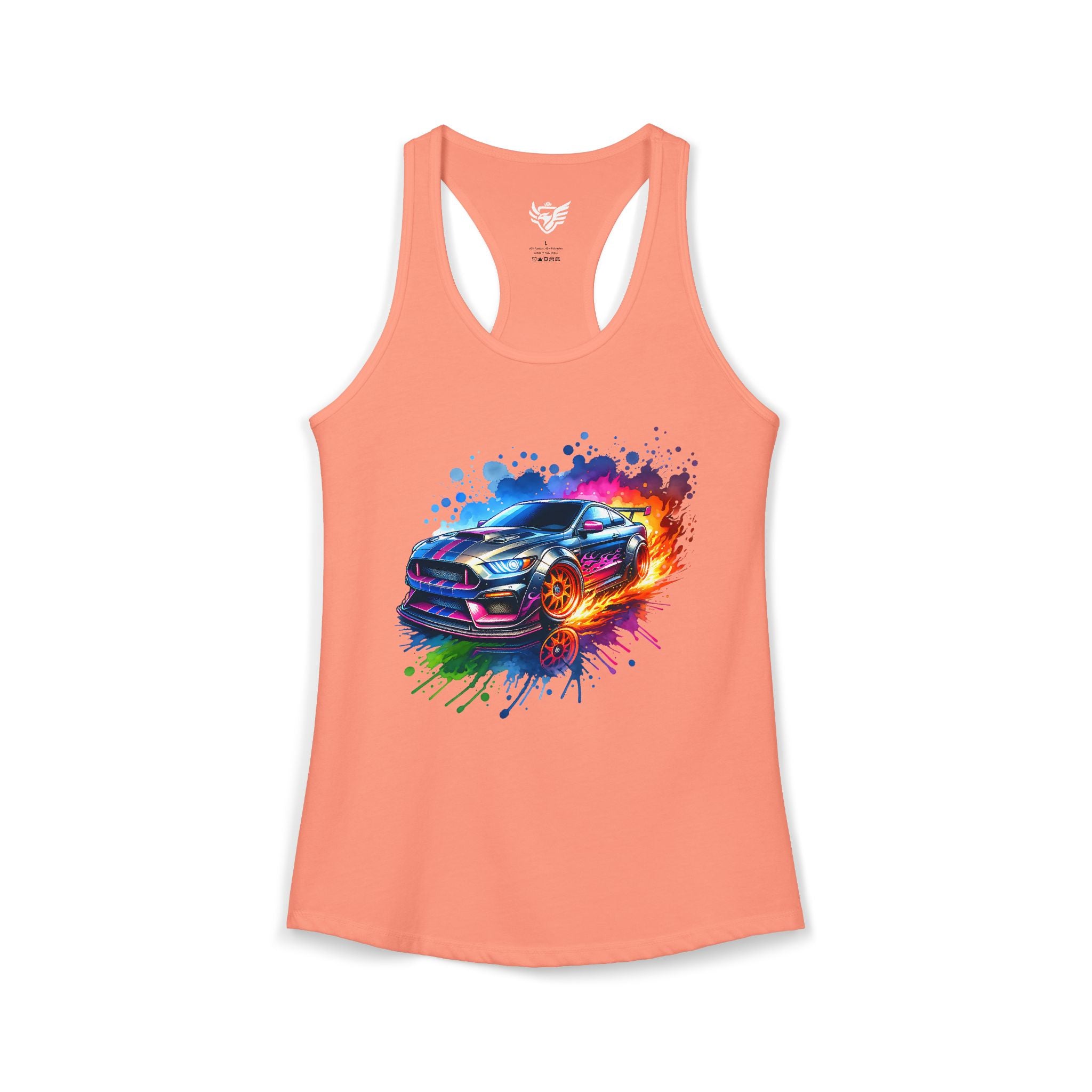 Colorblast Vroom Ideal Racerback Tank