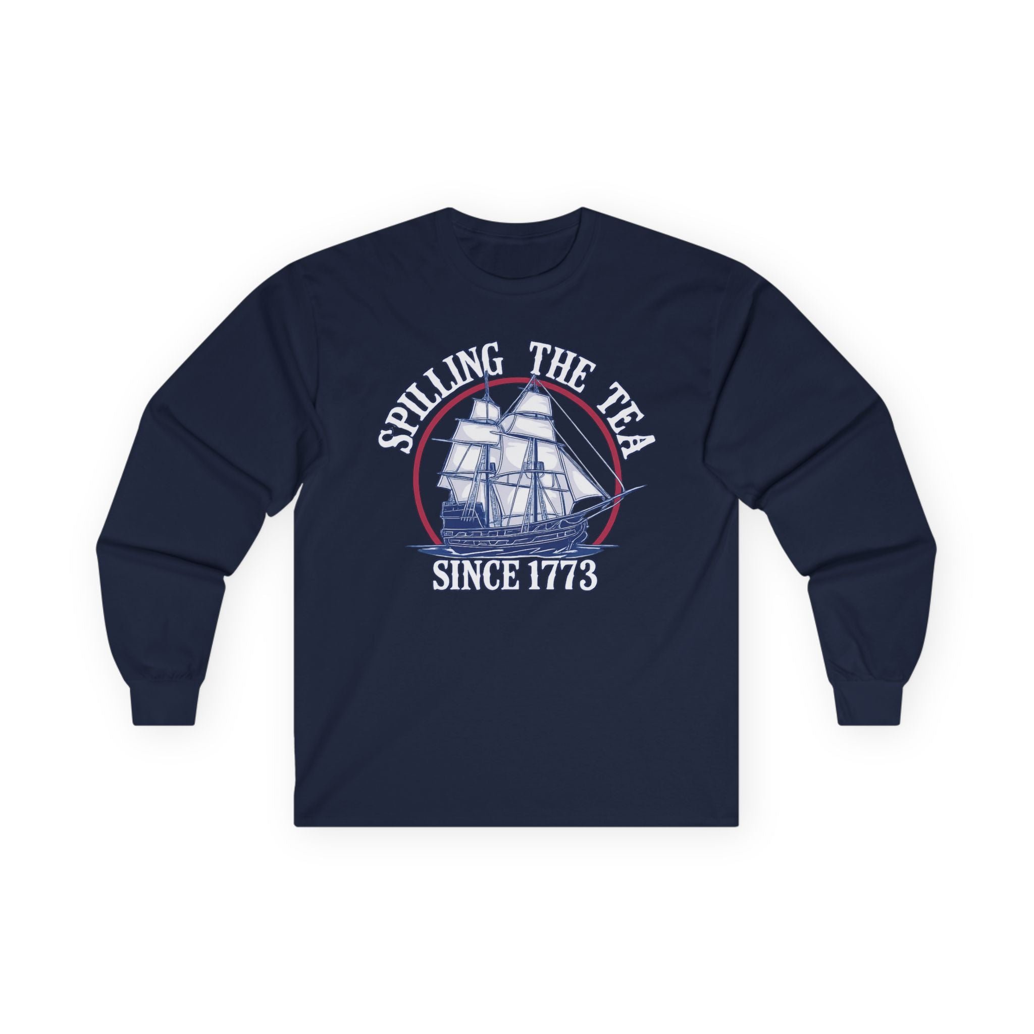 Spilling The Tea Cotton Long Sleeve Tee