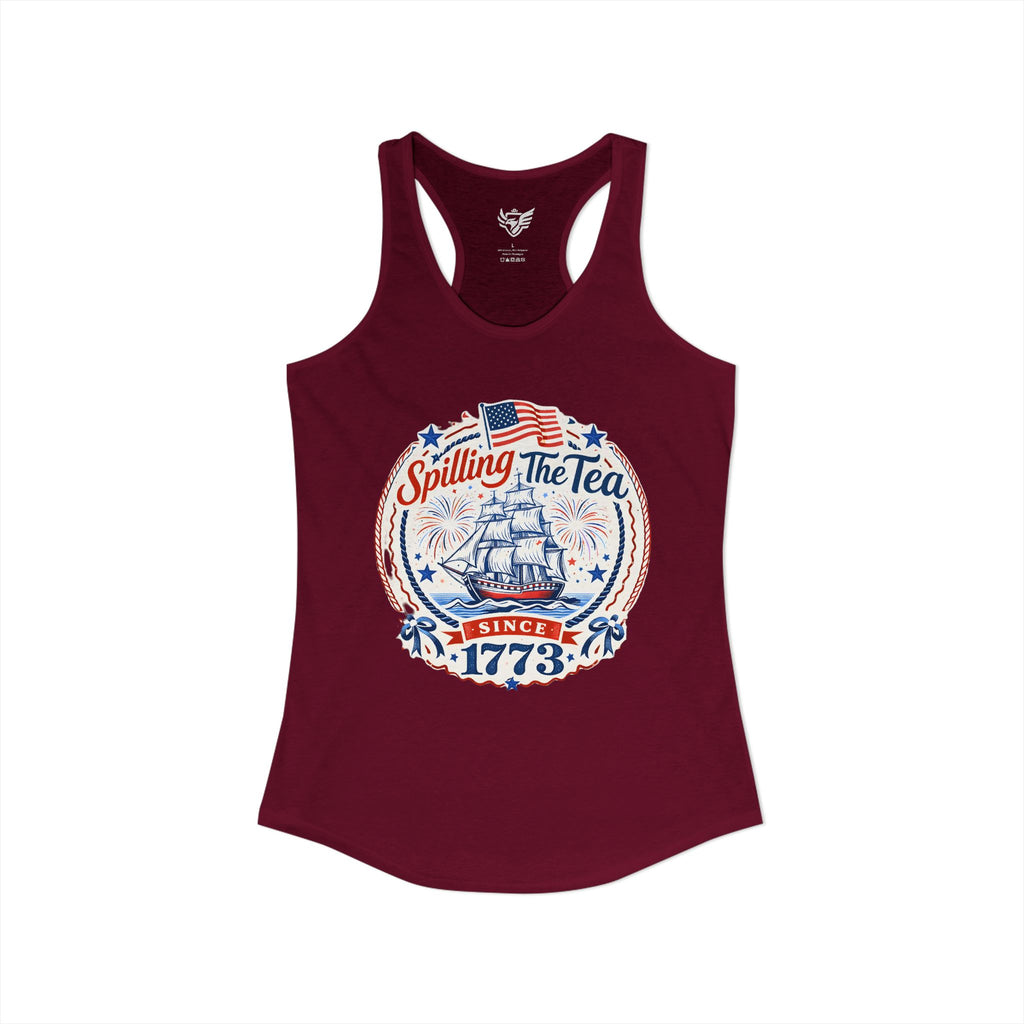 Spilling The Tea Ideal Racerback Tank