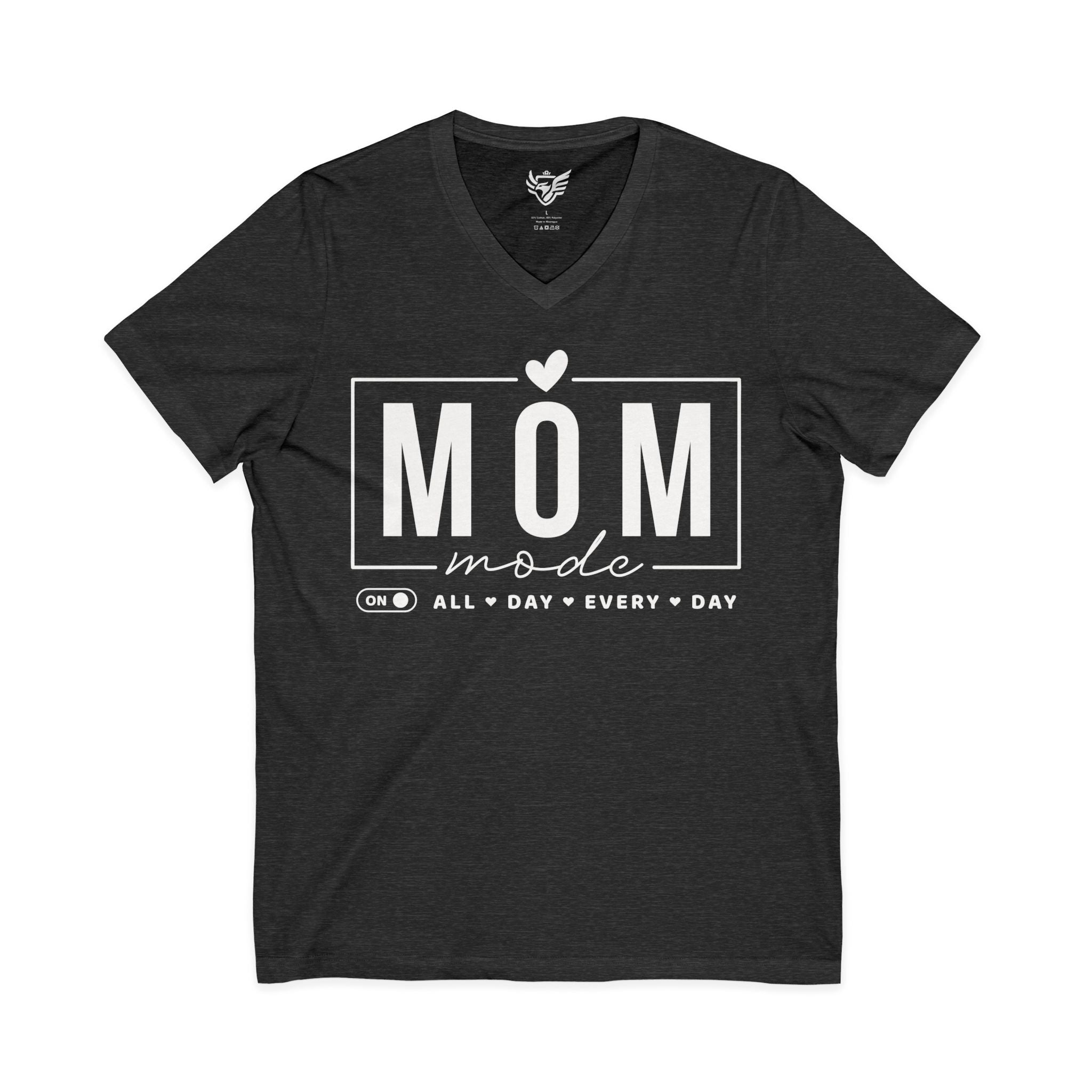 Mom Mode Jersey Short Sleeve V-Neck Tee