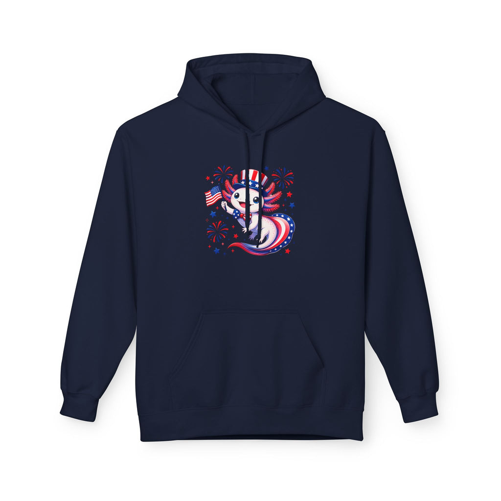 Patriotic Axolotl Midweight Softstyle Fleece Hoodie