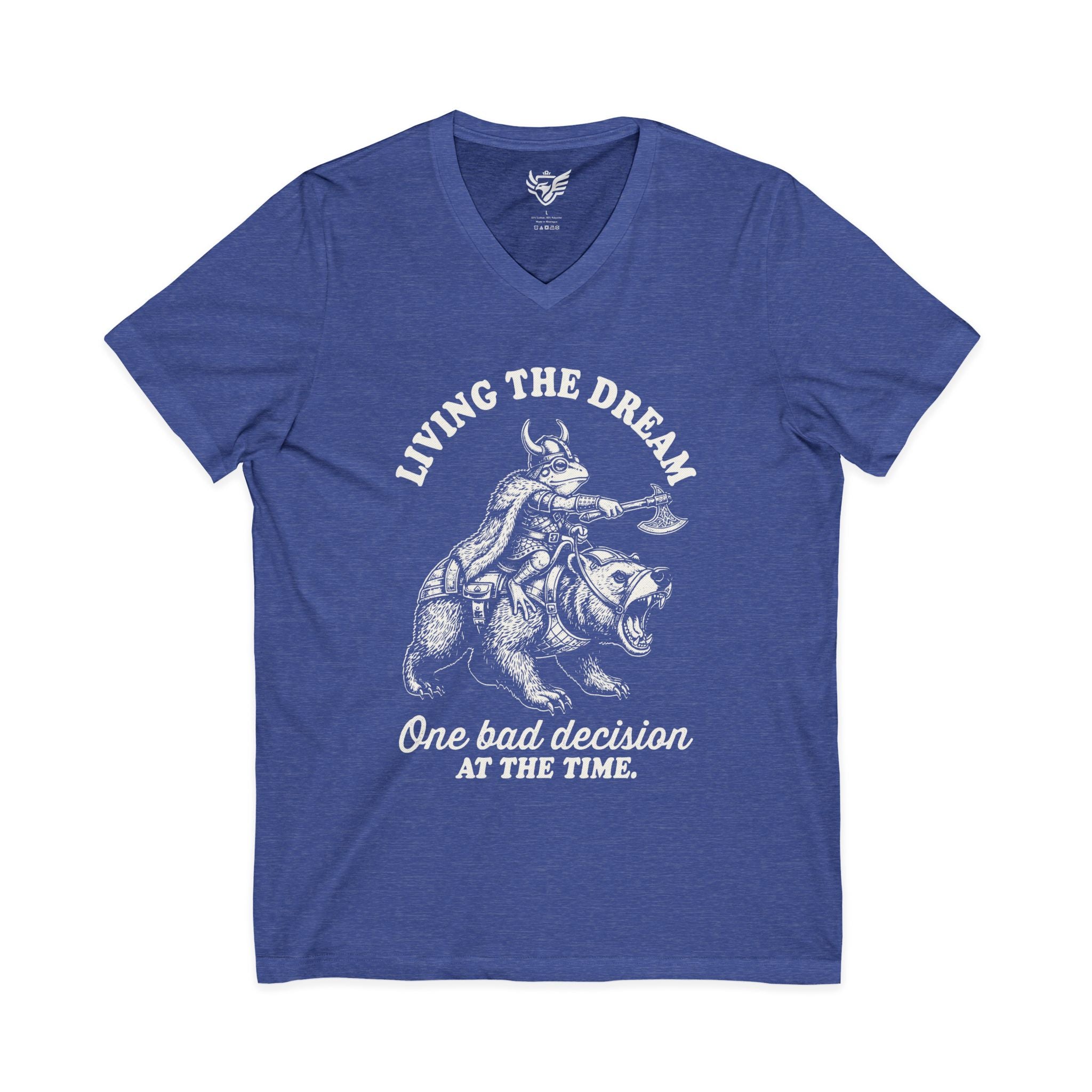 Living The Dream Jersey Short Sleeve V-Neck Tee