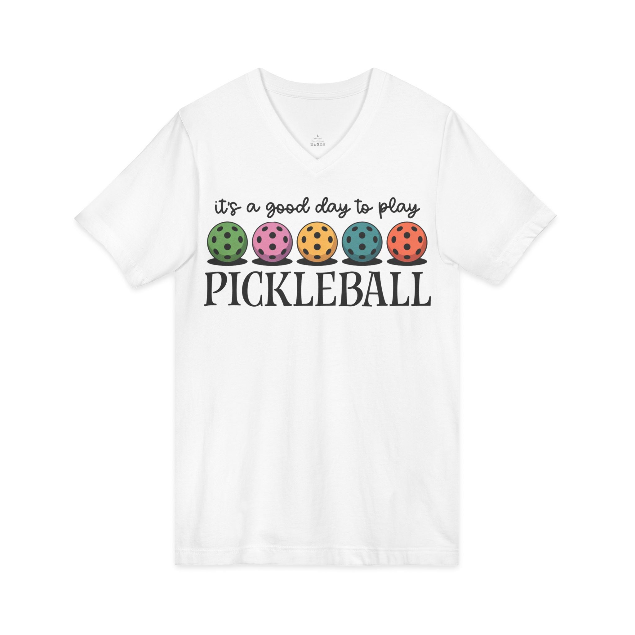 Good Day Pickleball Jersey Short Sleeve V-Neck Tee