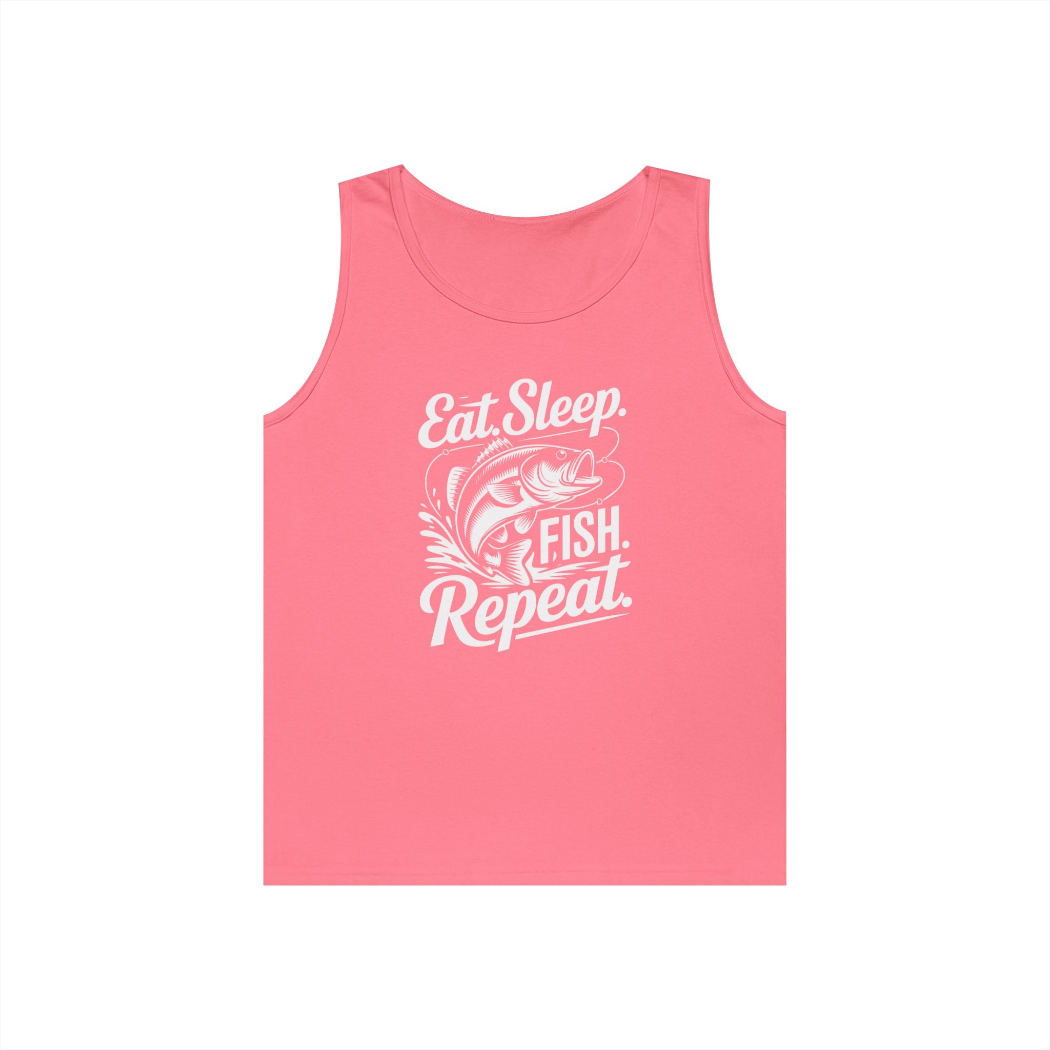 Eat Sleep Fish Repeat Heavy Cotton Tank Top