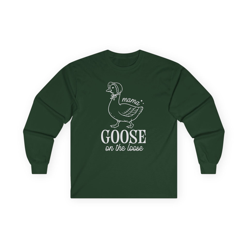 Mama Goose on the Loose Cotton Long Sleeve Tee