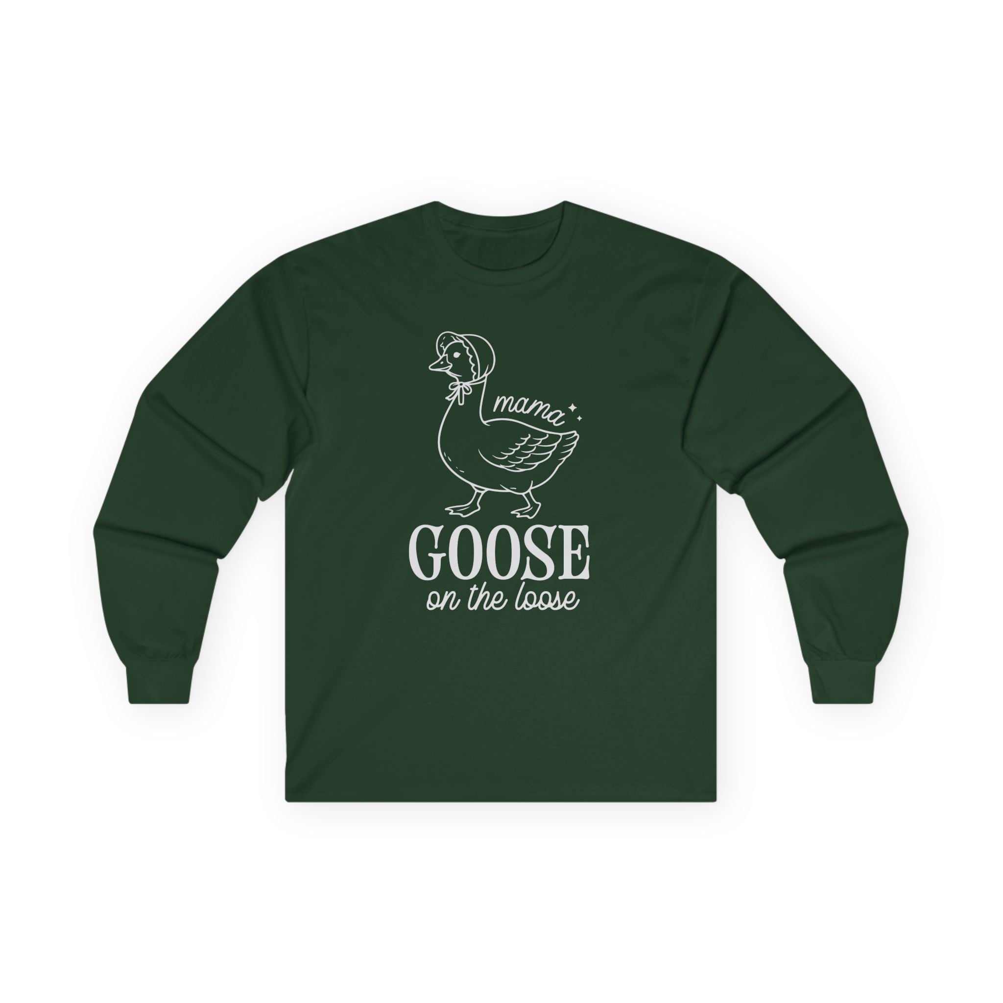 Mama Goose on the Loose Cotton Long Sleeve Tee