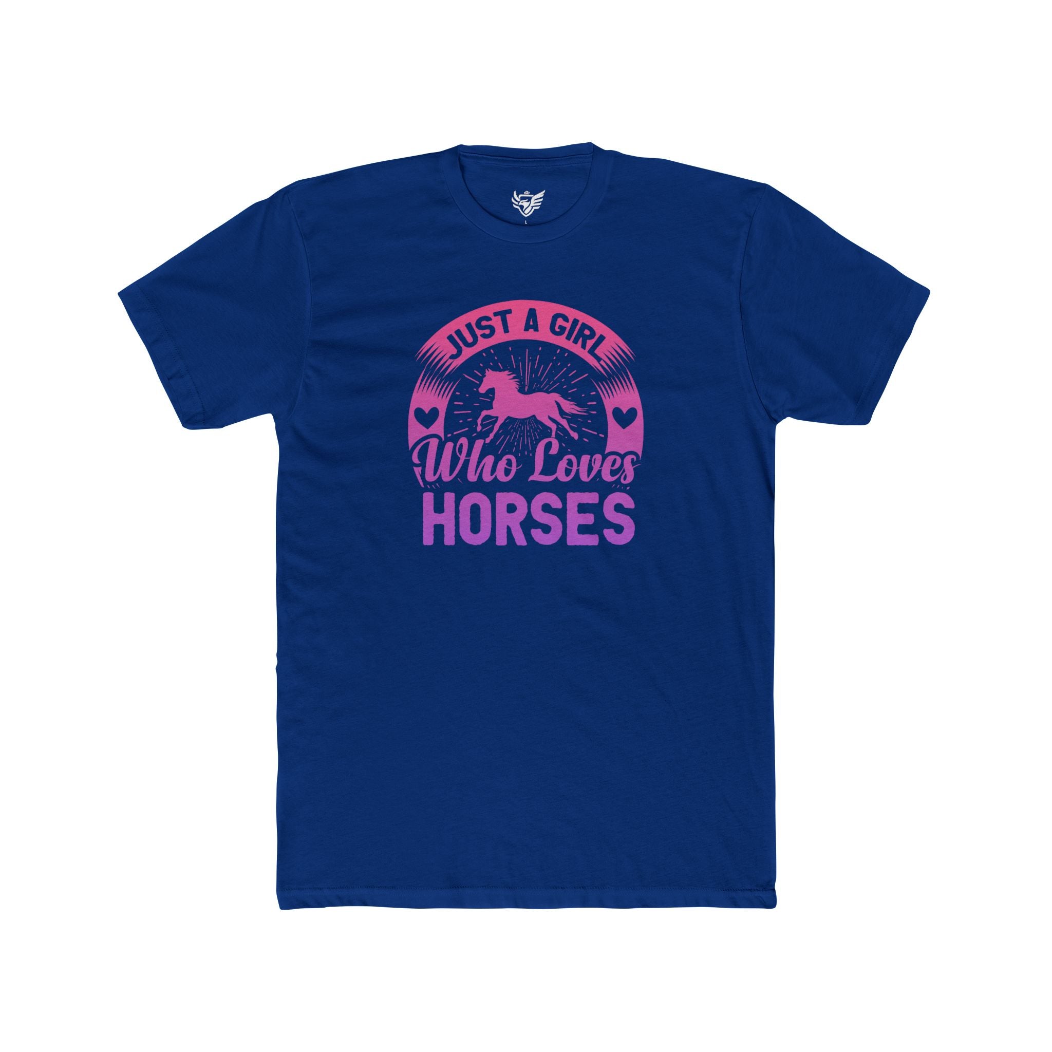 Just a Girl Who Loves Horses Cotton Crew Tee