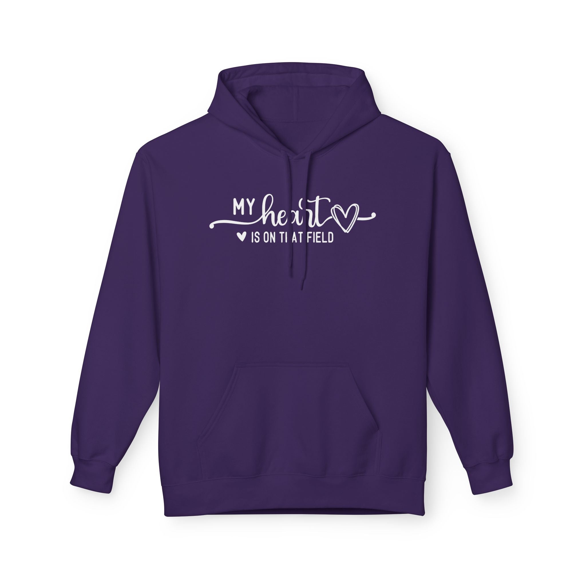 My Heart is on that Field Midweight Softstyle Fleece Hoodie