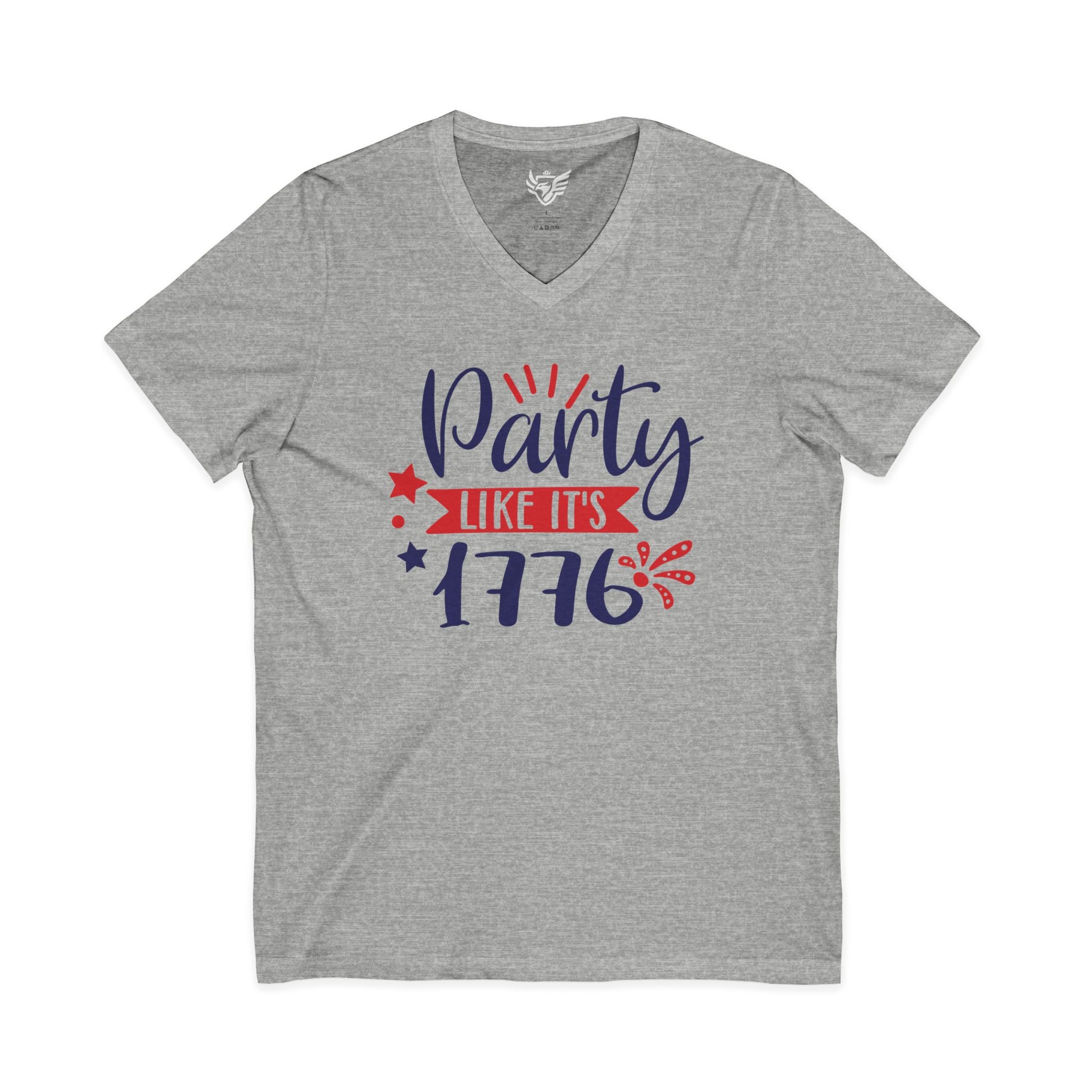 Party Like It's 1776 Jersey Short Sleeve V-Neck Tee