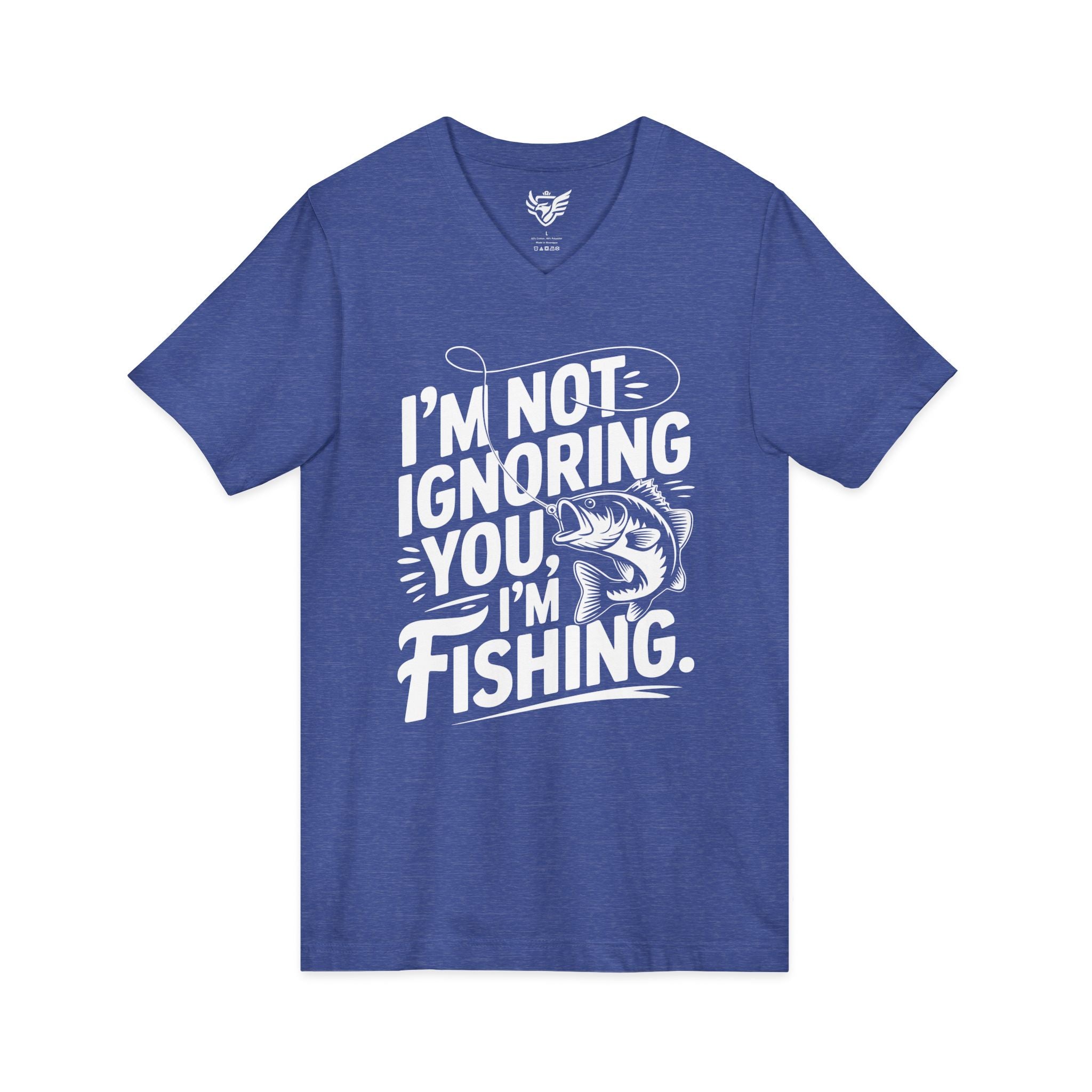 I'm Not Ignoring You Jersey Short Sleeve V-Neck Tee