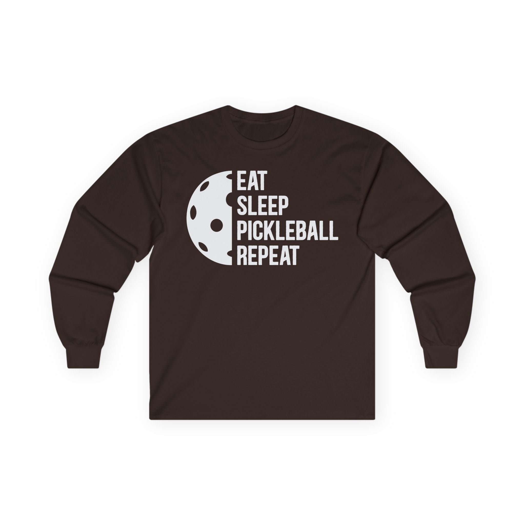 Eat Sleep Pickleball Repeat Cotton Long Sleeve Tee