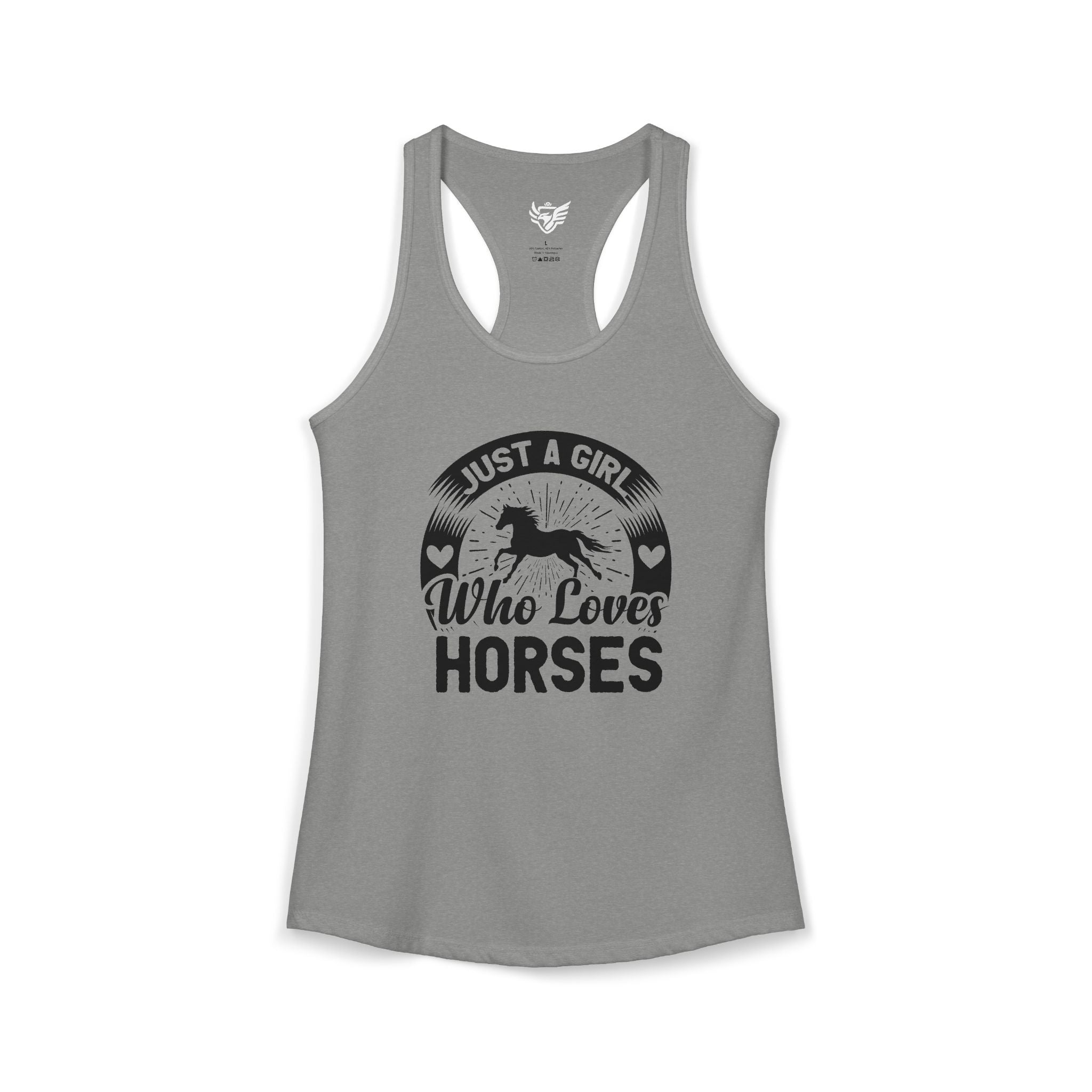 Just a Girl Who Loves Horses Ideal Racerback Tank