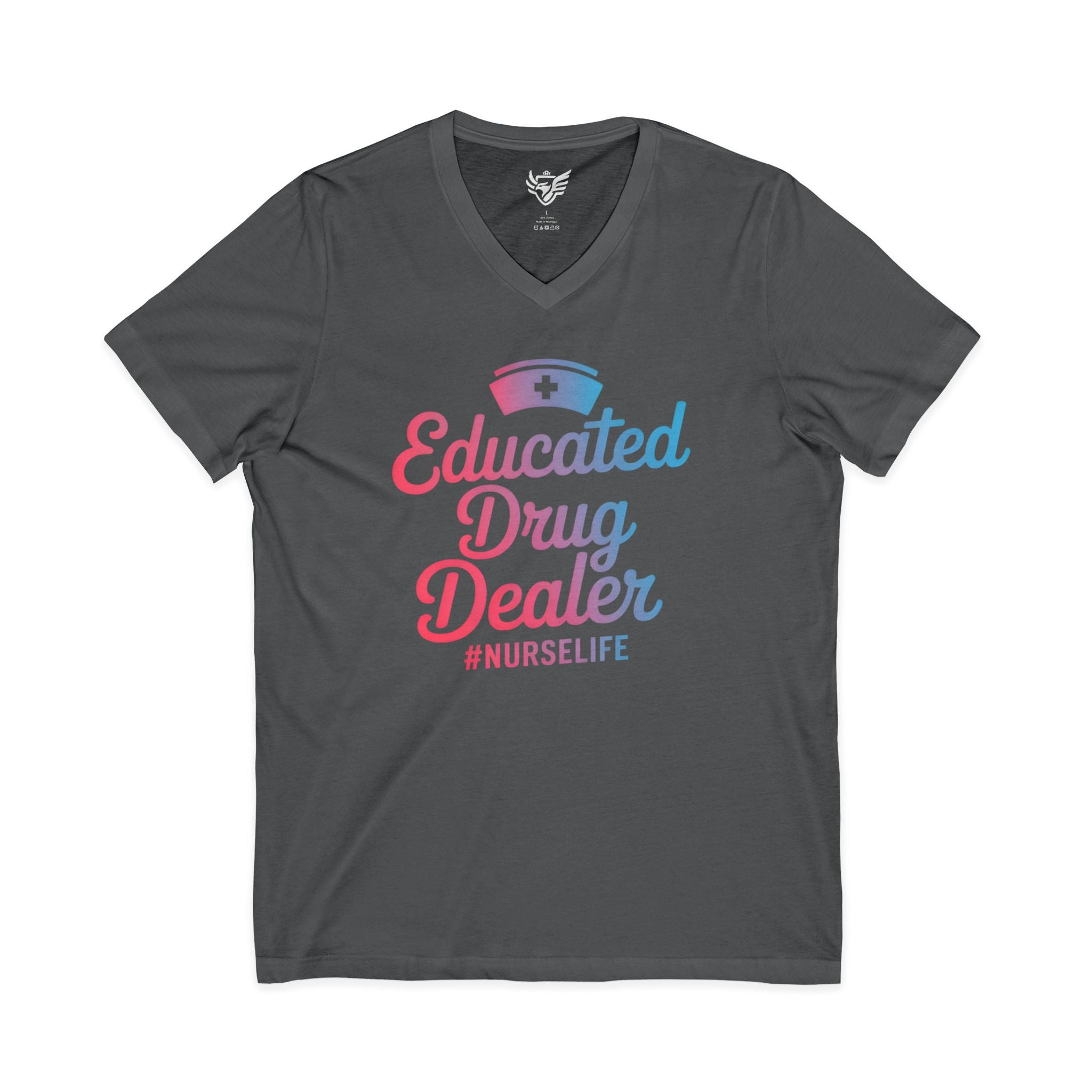 Educated Jersey Short Sleeve V-Neck Tee