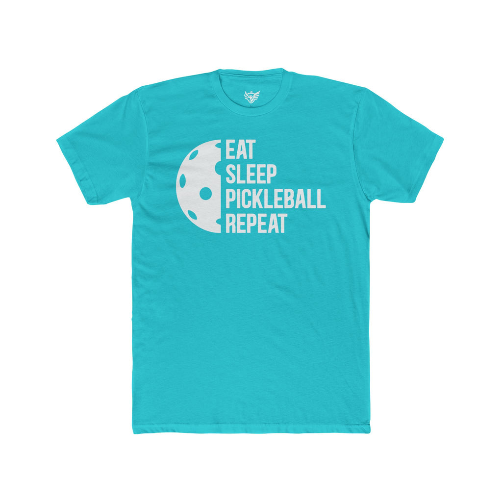 Eat Sleep Pickleball Repeat Cotton Crew Tee