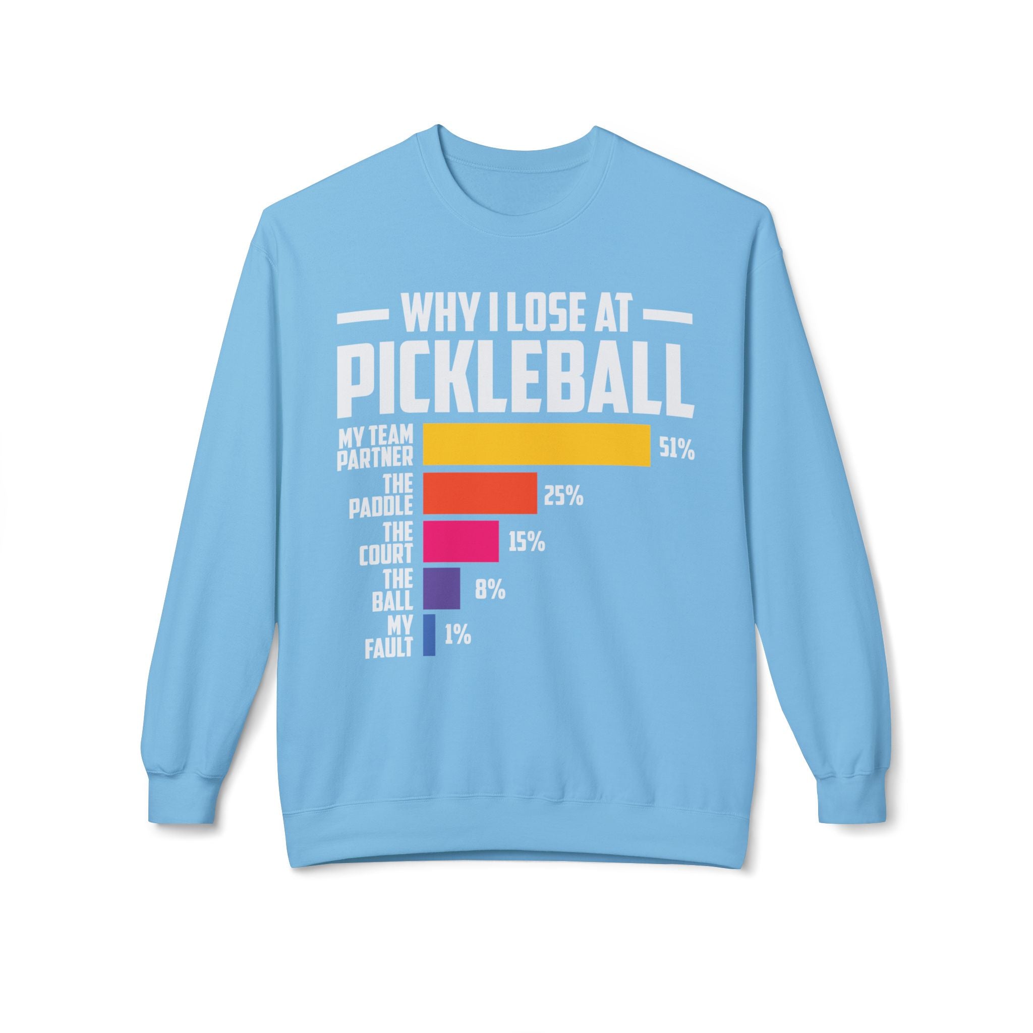 Why I Lose At Pickleball Midweight Softstyle Fleece Crewneck Sweatshirt