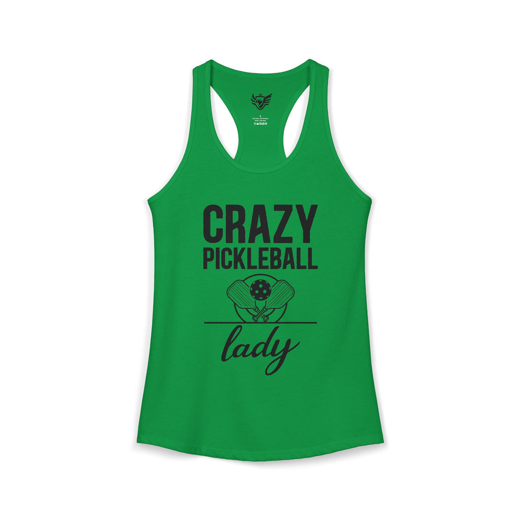 Crazy Pickleball Lady Ideal Racerback Tank