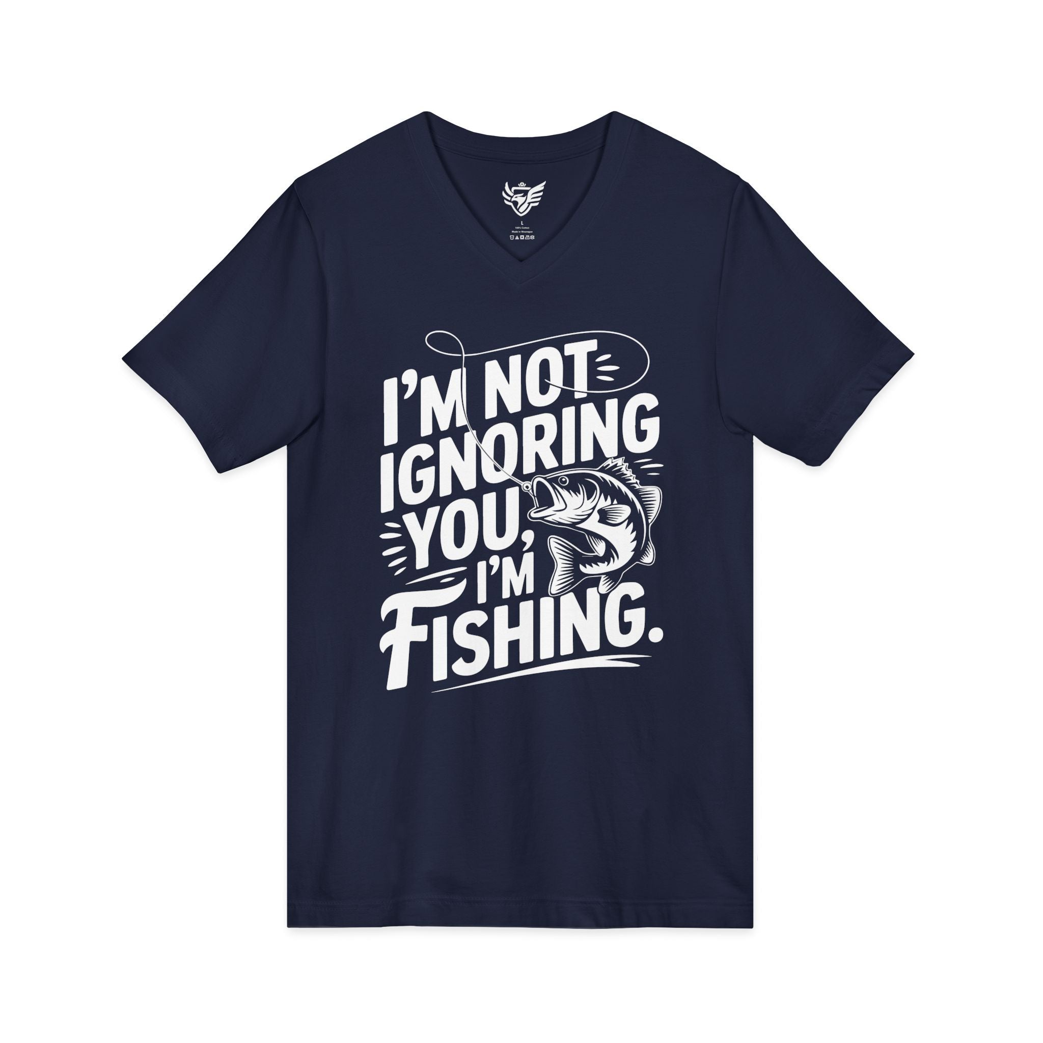 I'm Not Ignoring You Jersey Short Sleeve V-Neck Tee