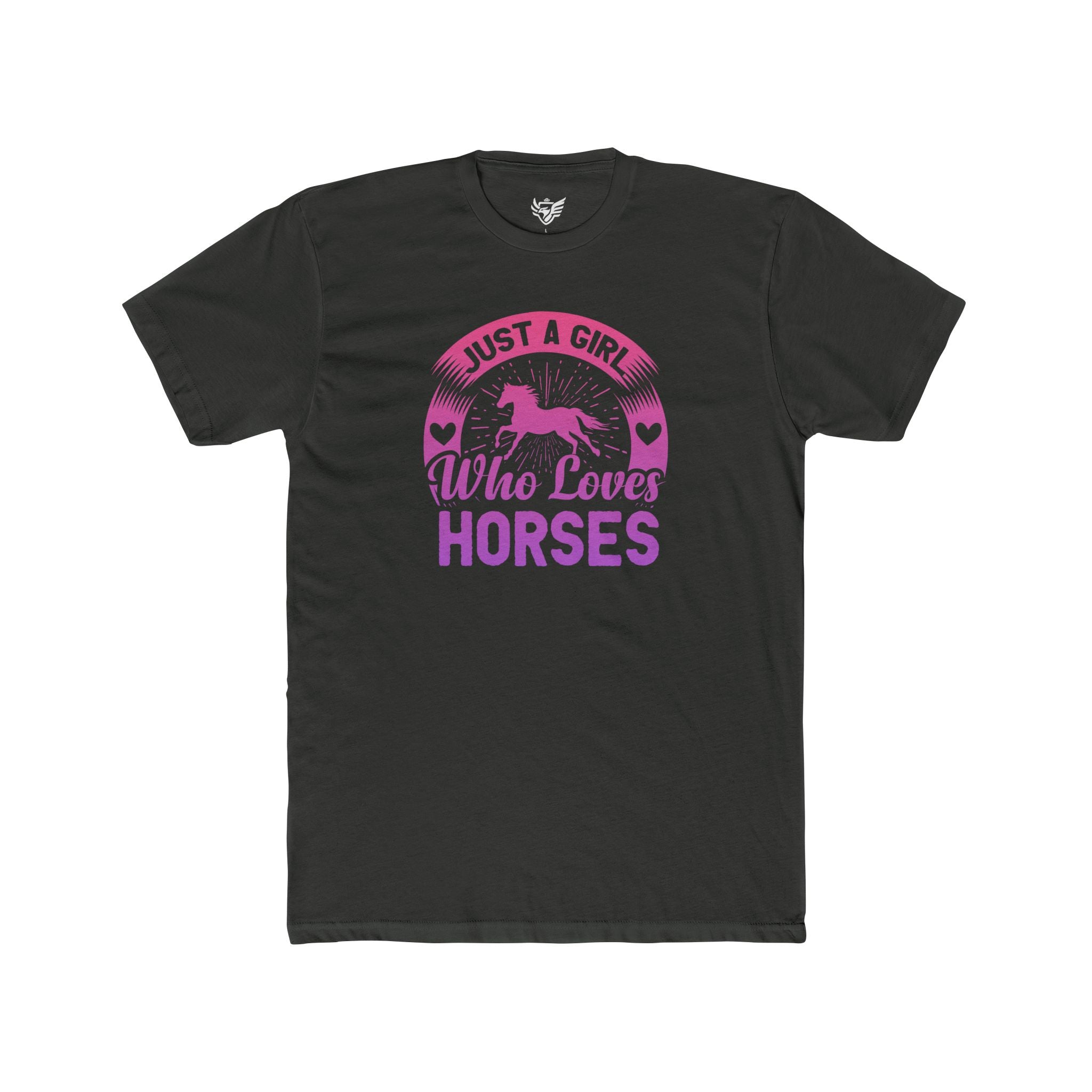 Just a Girl Who Loves Horses Cotton Crew Tee