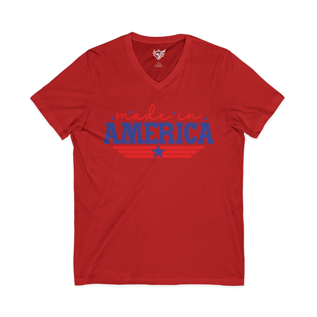 Made In America Jersey Short Sleeve V-Neck Tee