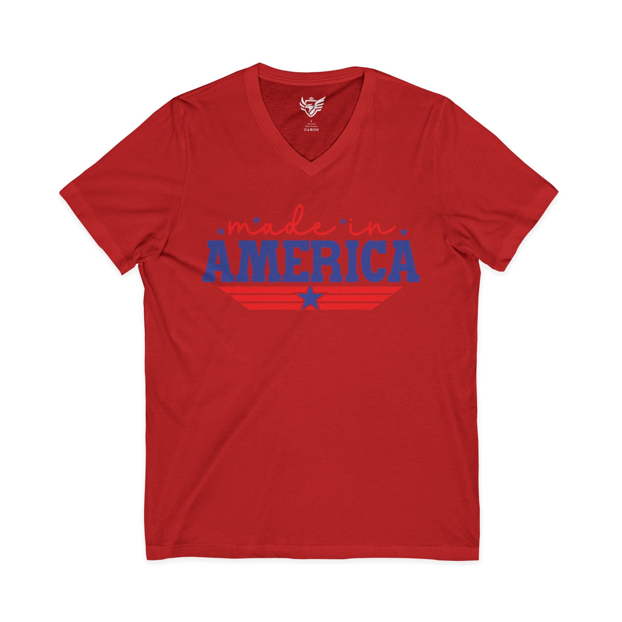 Made In America Jersey Short Sleeve V-Neck Tee