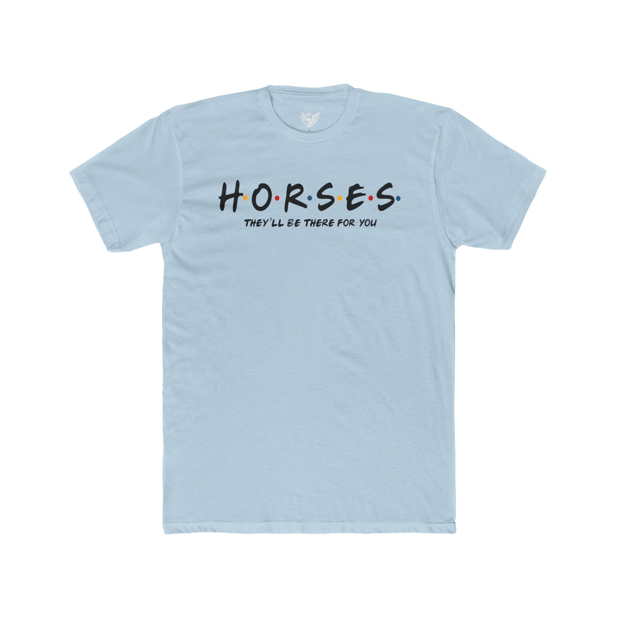 Horses, Friends Theme Cotton Crew Tee
