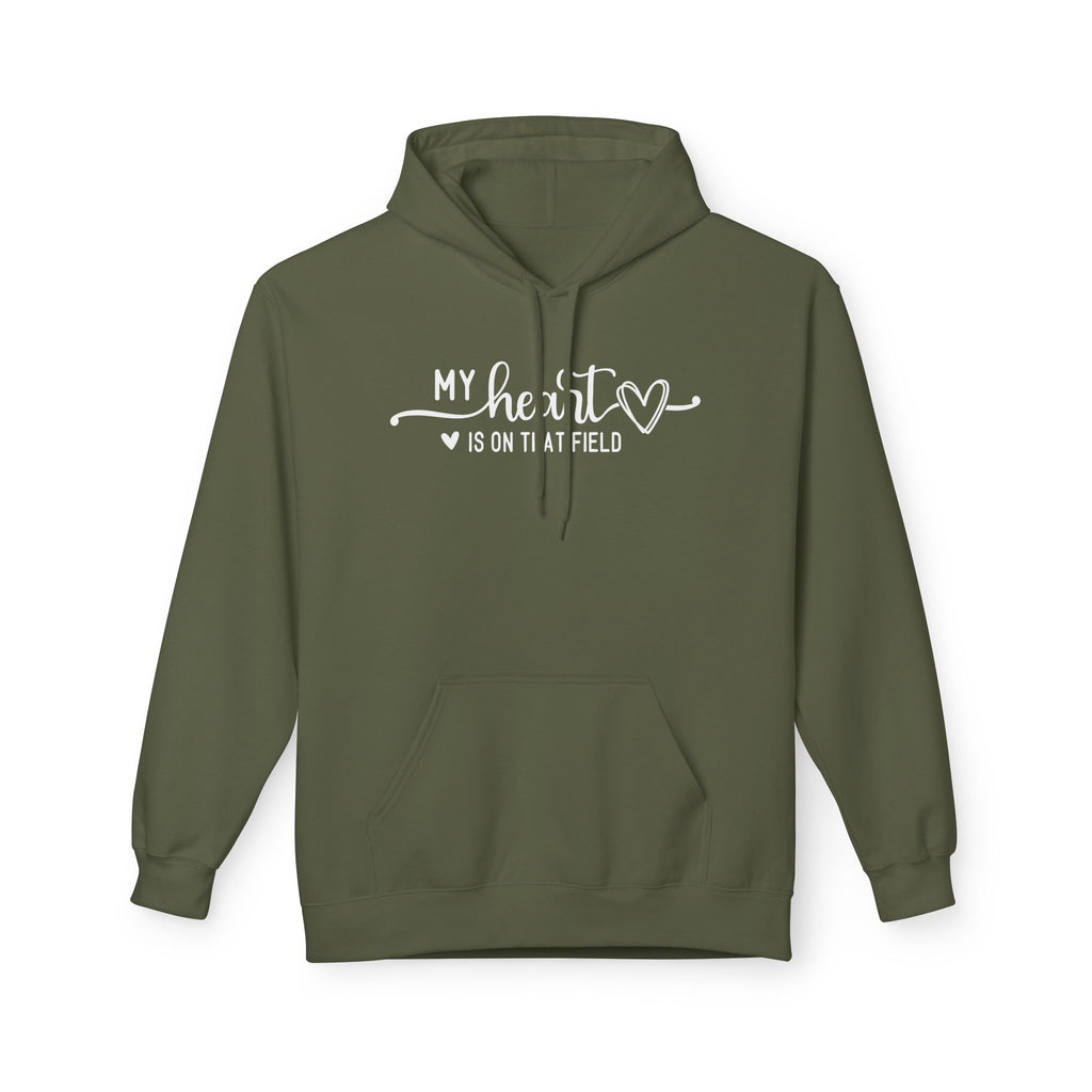 My Heart is on that Field Midweight Softstyle Fleece Hoodie