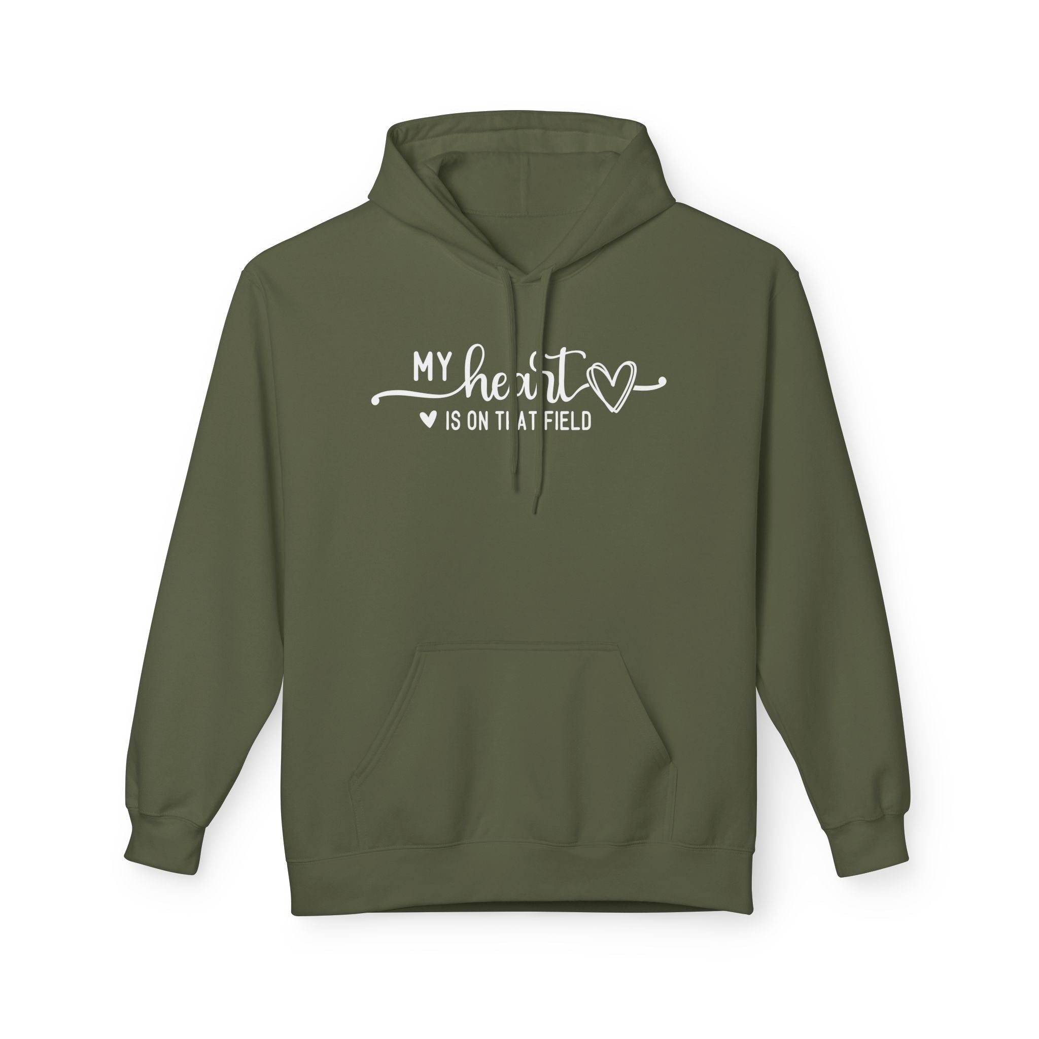 My Heart is on that Field Midweight Softstyle Fleece Hoodie