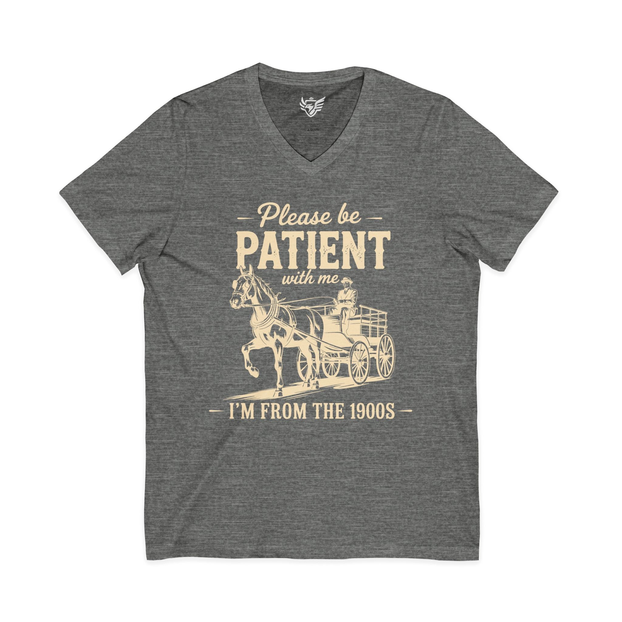 Please Be Patient With Me I'm From the 1900s Jersey Short Sleeve V-Neck Tee
