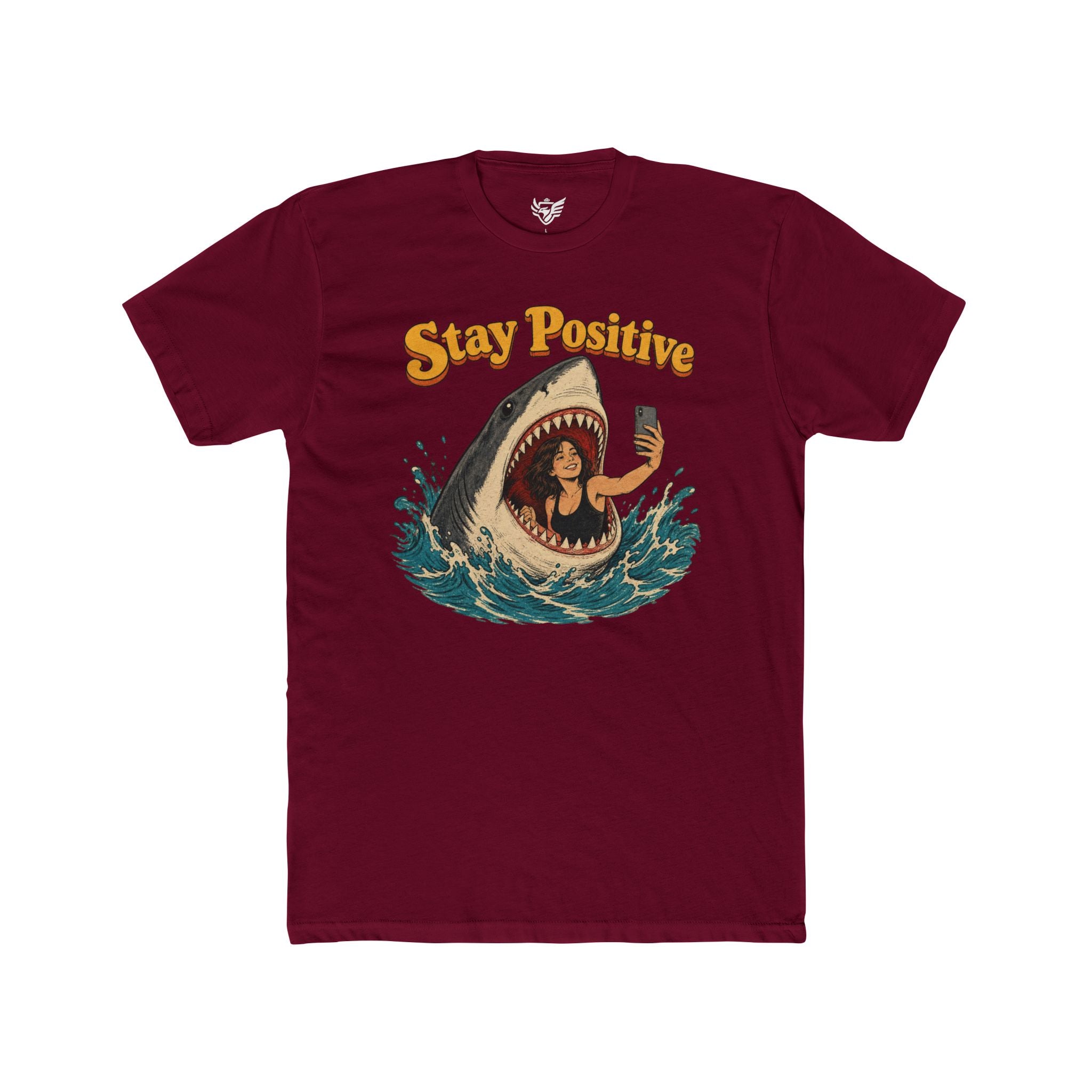 Stay Positive Cotton Crew Tee