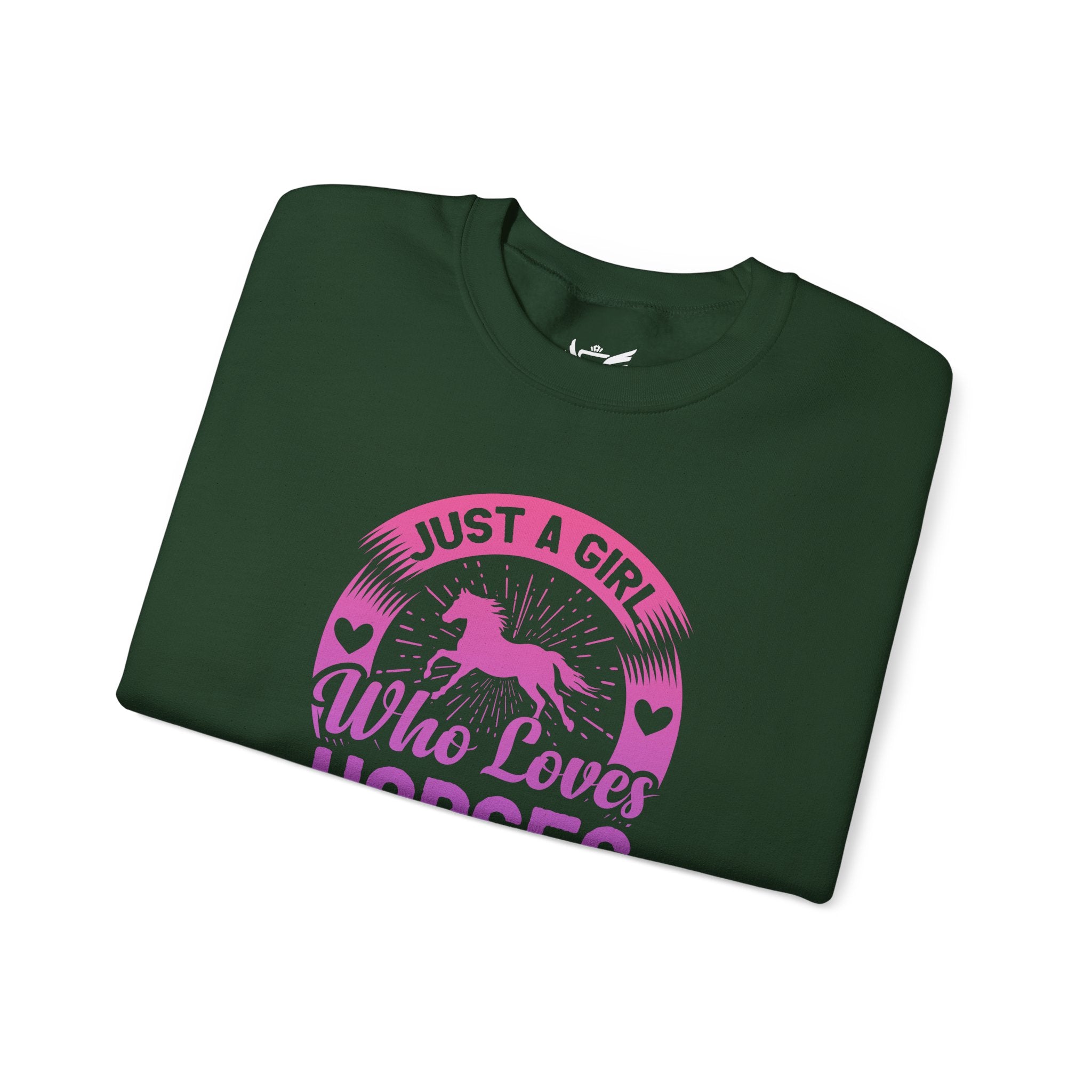 Just a Girl Who Loves Horses Heavy Blend™ Crewneck Sweatshirt
