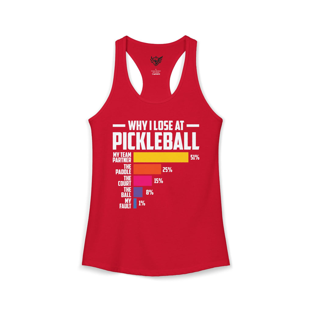 Why I Lose At Pickleball Ideal Racerback Tank
