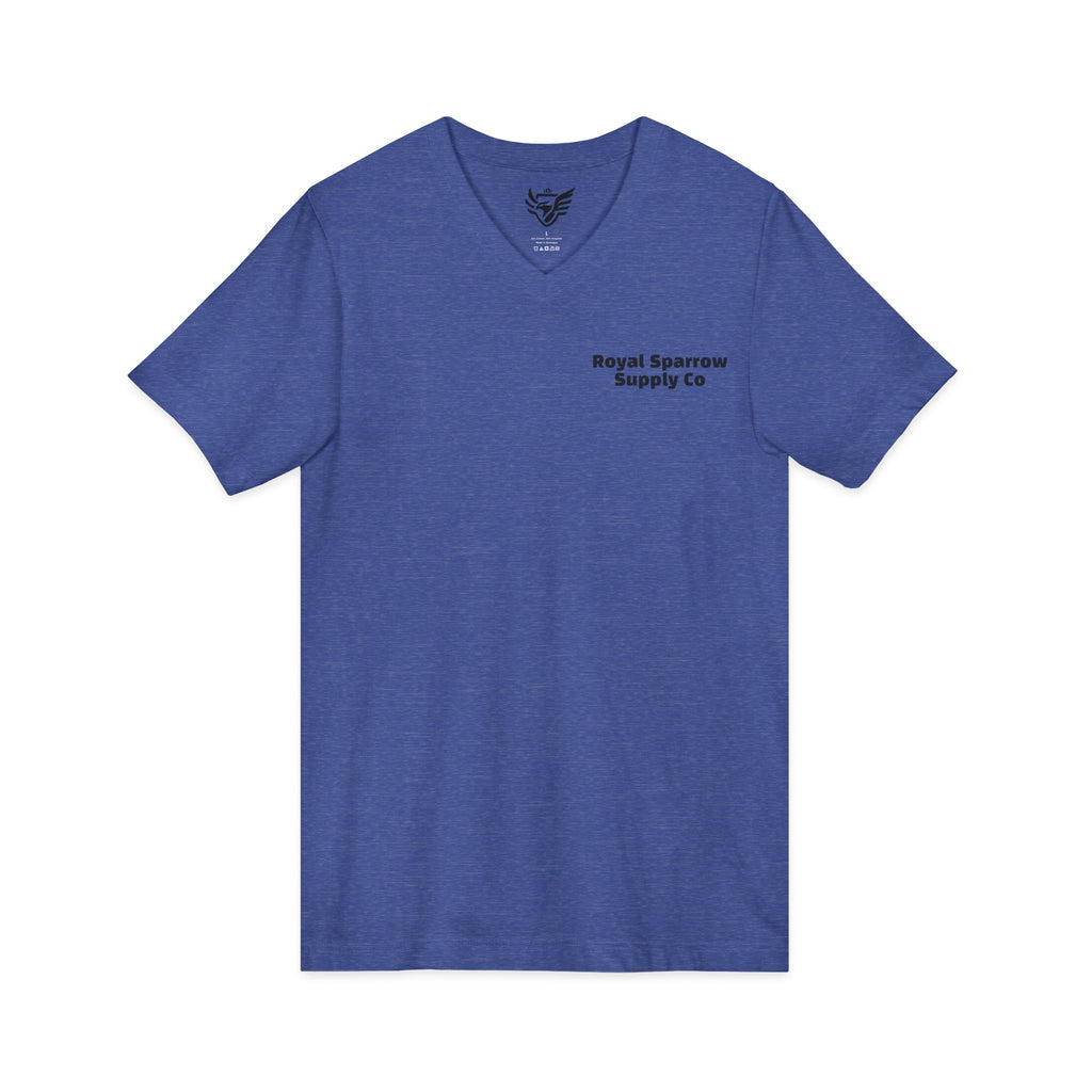 Royal Sparrow Jersey Short Sleeve V-Neck Tee