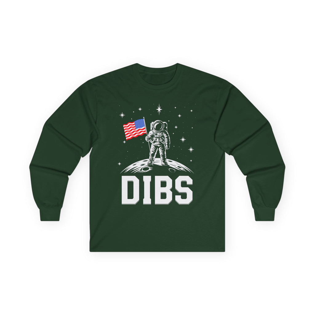 DIBS on the Moon Cotton Long Sleeve Tee