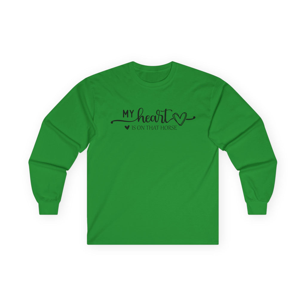 Heart on Horse Cotton Long Sleeve Tee