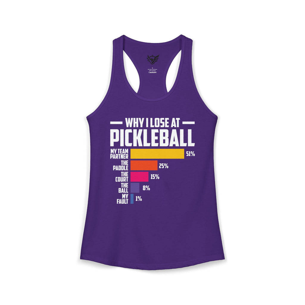 Why I Lose At Pickleball Ideal Racerback Tank