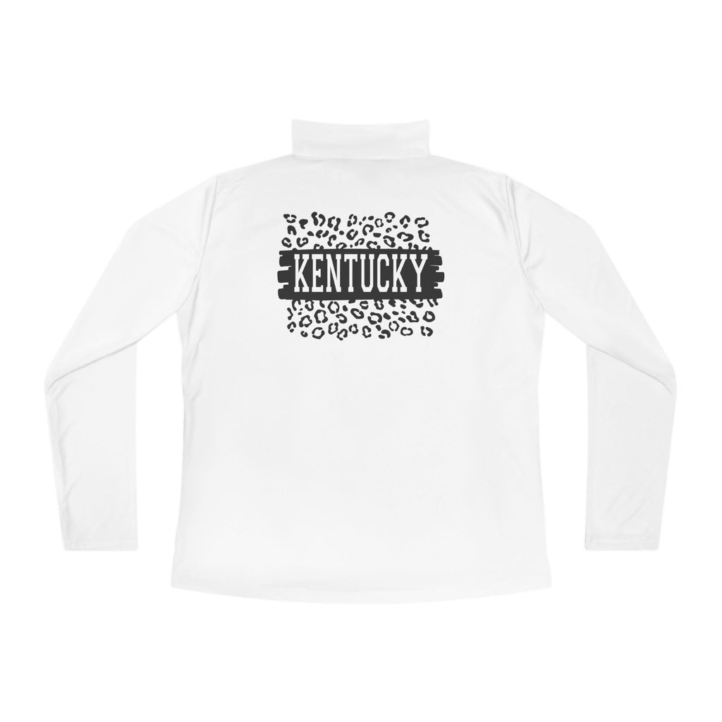 Ladies KY Leopard Quarter-Zip Pullover