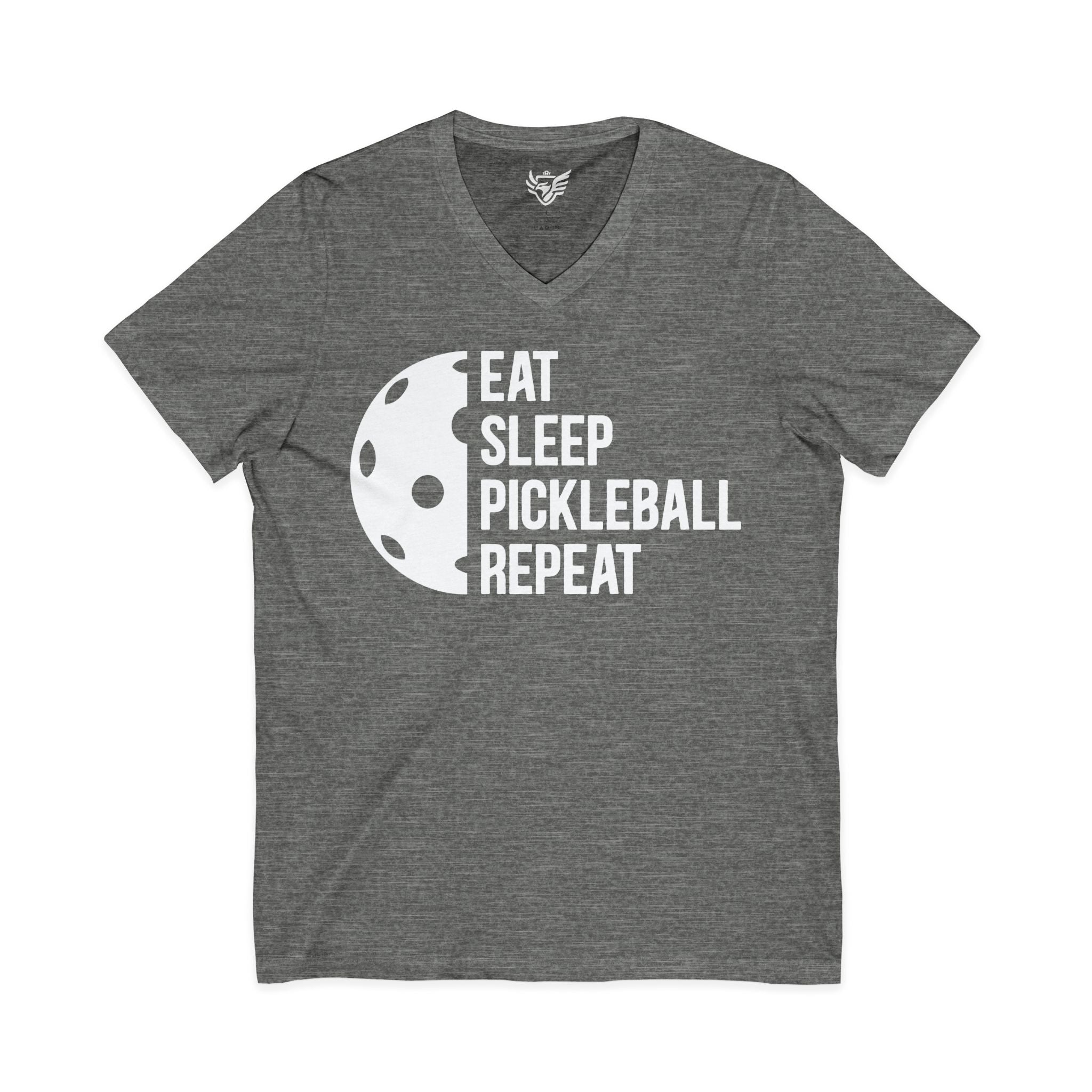 Eat Sleep Pickleball Repeat Jersey Short Sleeve V-Neck Tee
