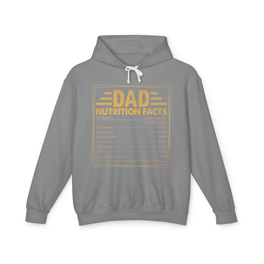 Dad Nutrition Facts Lightweight Hooded Sweatshirt