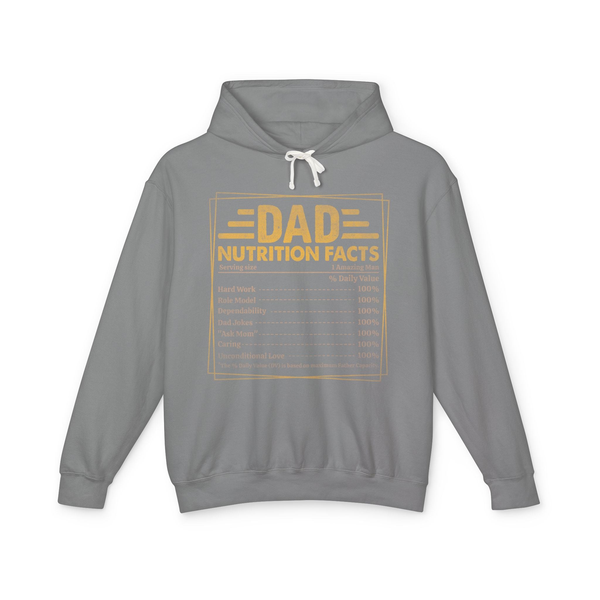 Dad Nutrition Facts Lightweight Hooded Sweatshirt