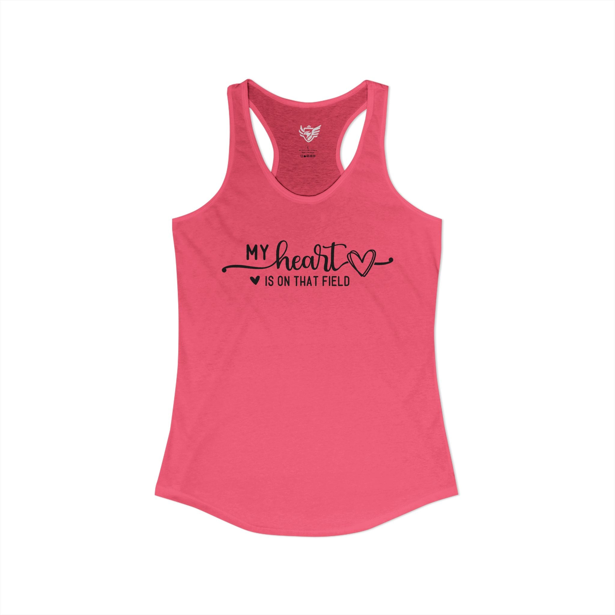My Heart is on that Field Ideal Racerback Tank