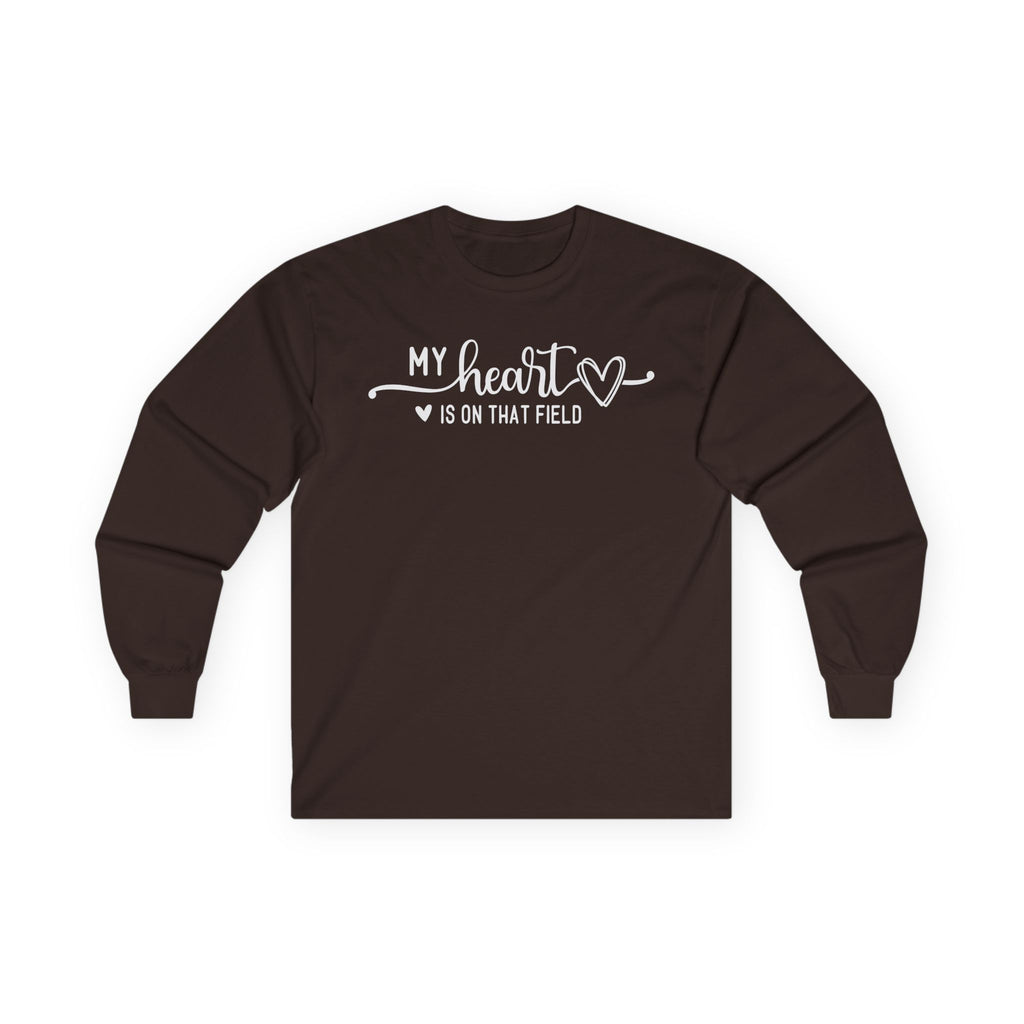 My Heart is on that Field Cotton Long Sleeve Tee