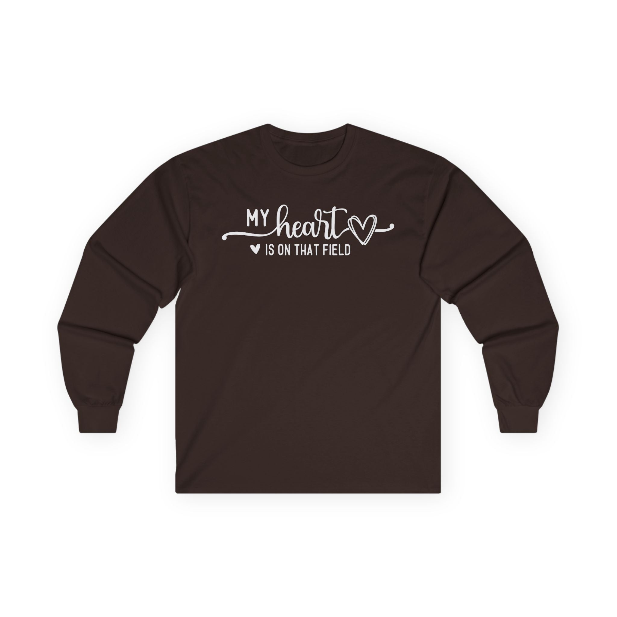 My Heart is on that Field Cotton Long Sleeve Tee